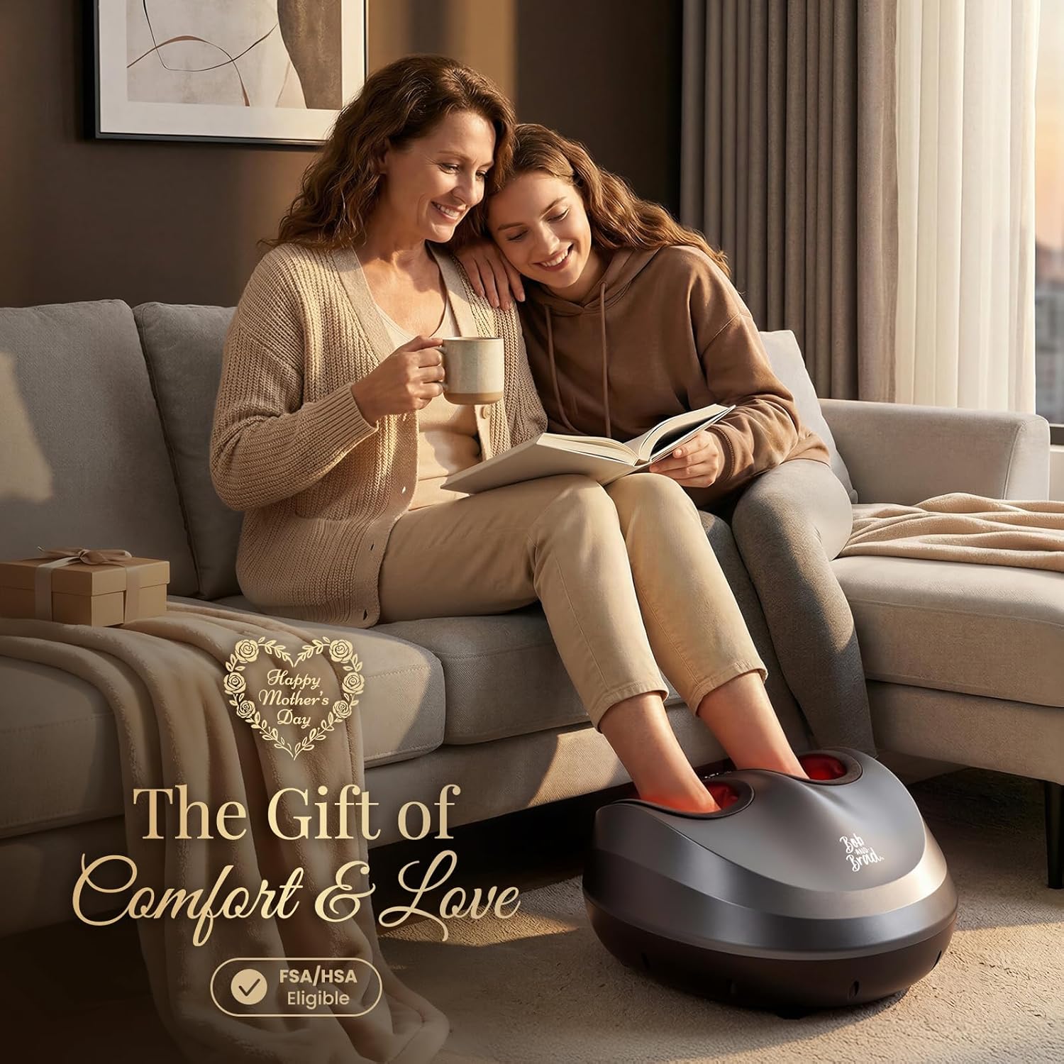 BOB AND BRAD Foot Massager Machine with Heat and Remote, Fits up to Size 14, FSA Eligible HSA Shiatsu Deep Kneading Foot Massager for Plantar Fasciitis and Neuropathy - Image 8