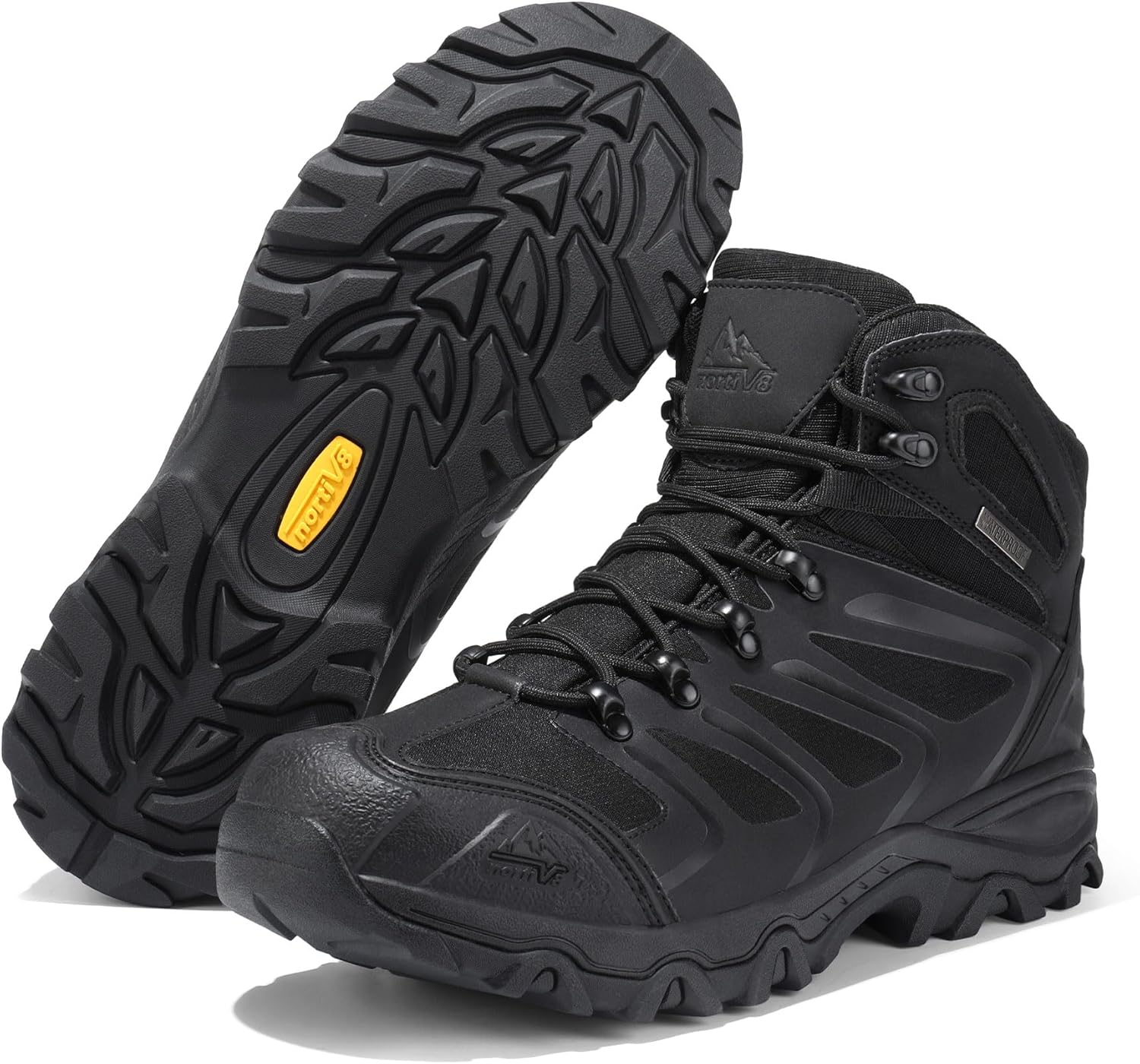 NORTIV 8 Men's Ankle High Waterproof Hiking Boots Outdoor Lightweight Shoes Trekking Trails Armadillo - Image 4