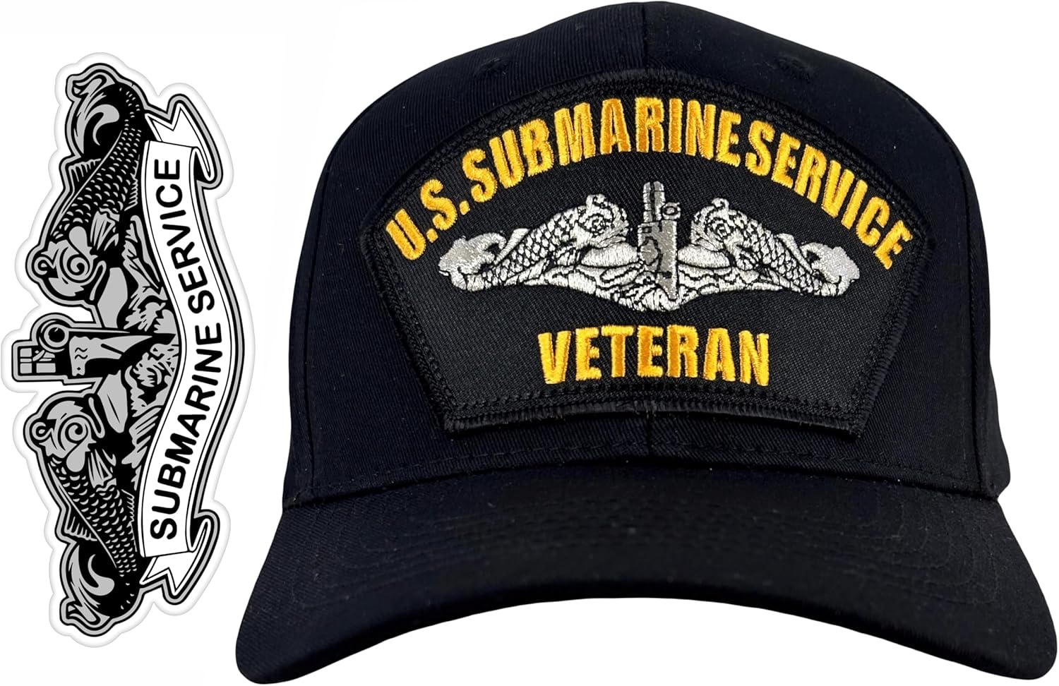 Hawkins U.S. Submarine Service Veteran Hat Black with Free Sticker