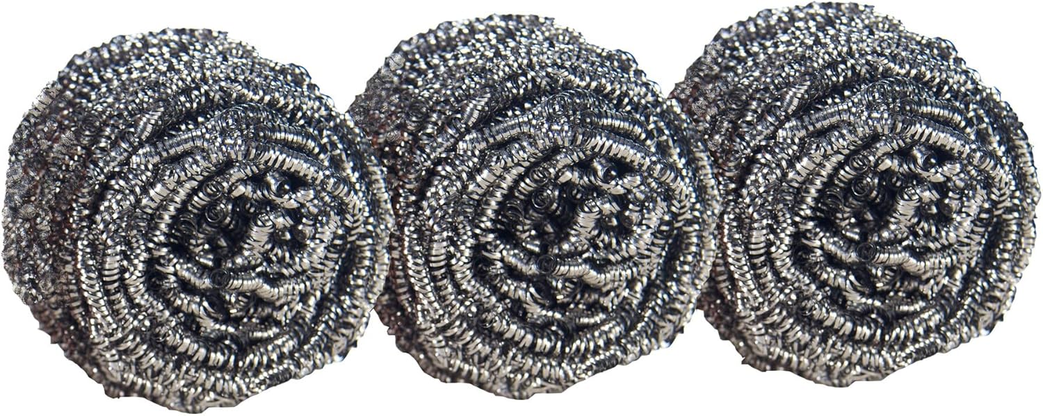 Scotch-Brite Stainless Steel Scrubbers, Scouring Pads for Cleaning Tough Baked-On Messes, Metal Scrubbers for Cleaning Dishes, 3 Scrub Pads - Image 7