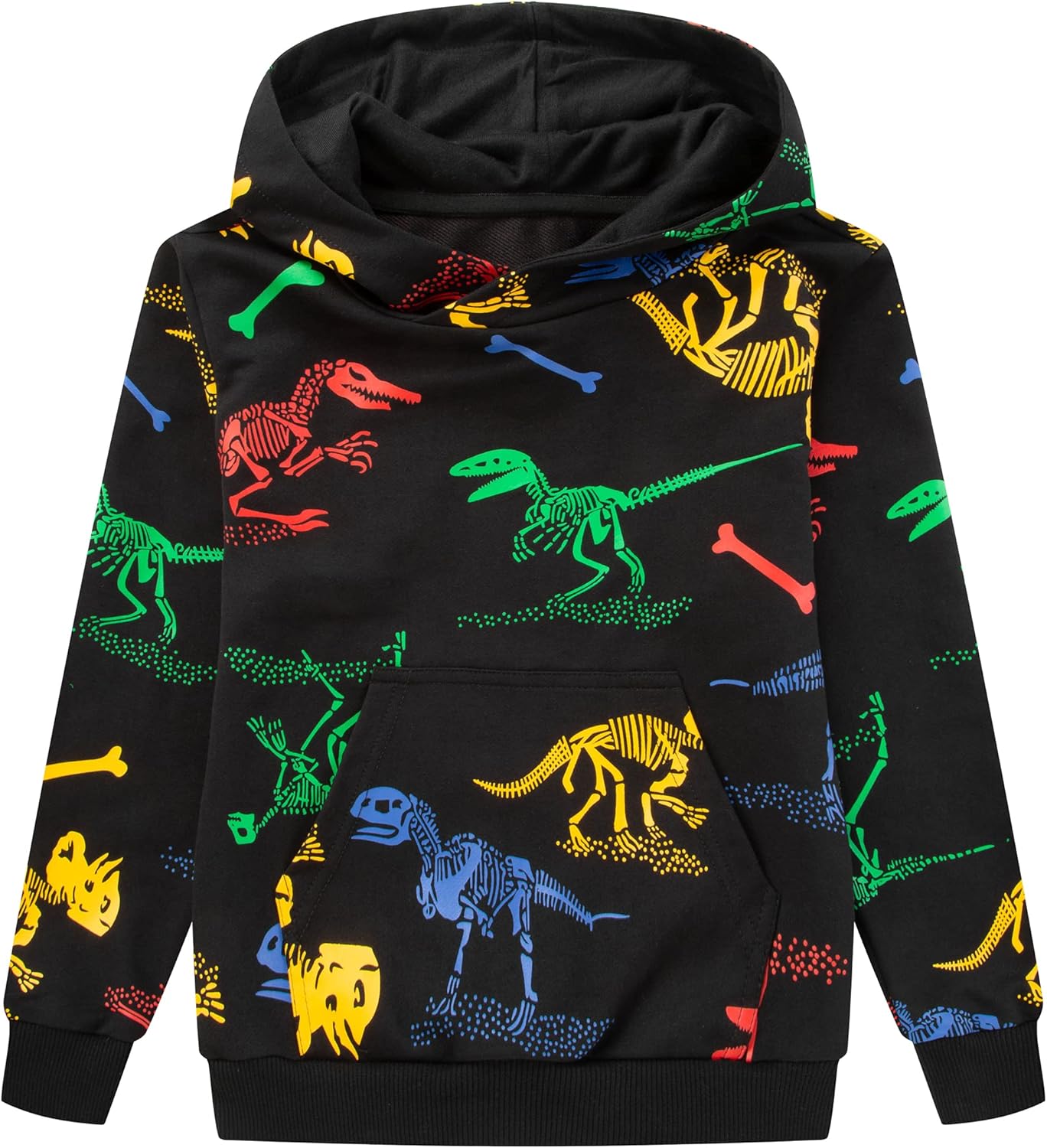 TLAENSON Kids Dinosaur Hoodies for Boys Girls Pullover Hooded Toddler Sweatshirt
