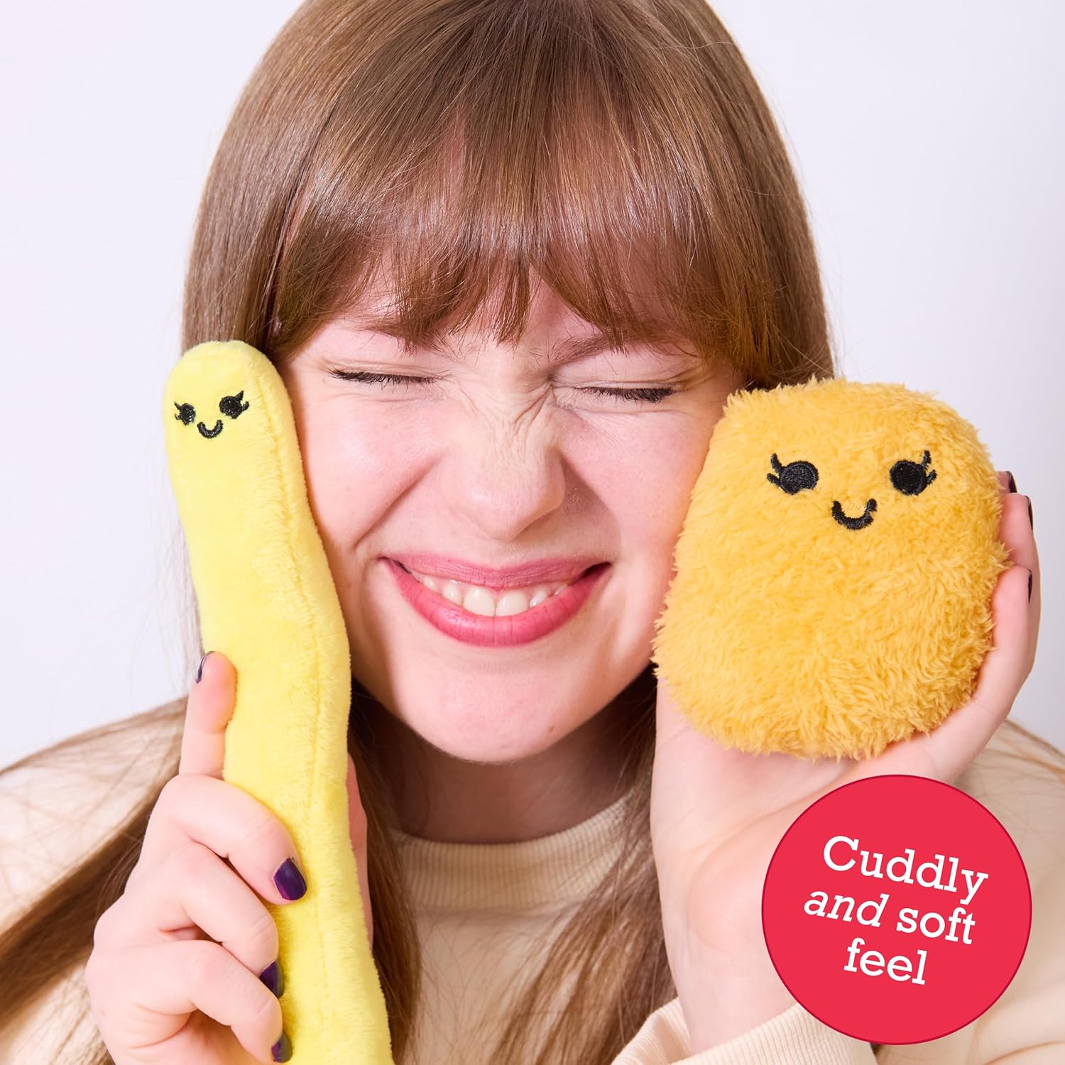Emotional Support Chicken Nuggets by Relatable, Cuddly Stuffed Animals and Toys, Squishy Toys and Plushies, Great Gift Ideas for Loved Ones of All Ages, Includes 5 Plushies with Carrying Basket - Image 5