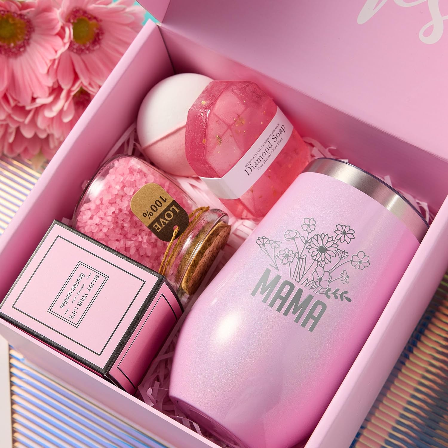 Mothers Day Gifts for Mom Grandma, Mom Birthday Christmas Gifts, Thoughtful Gift for Mother in law Step Mom, Best Mother's Day Gifts from Daughter Son Kids, Lavender Mom Spa GiftBasket Set - Image 3