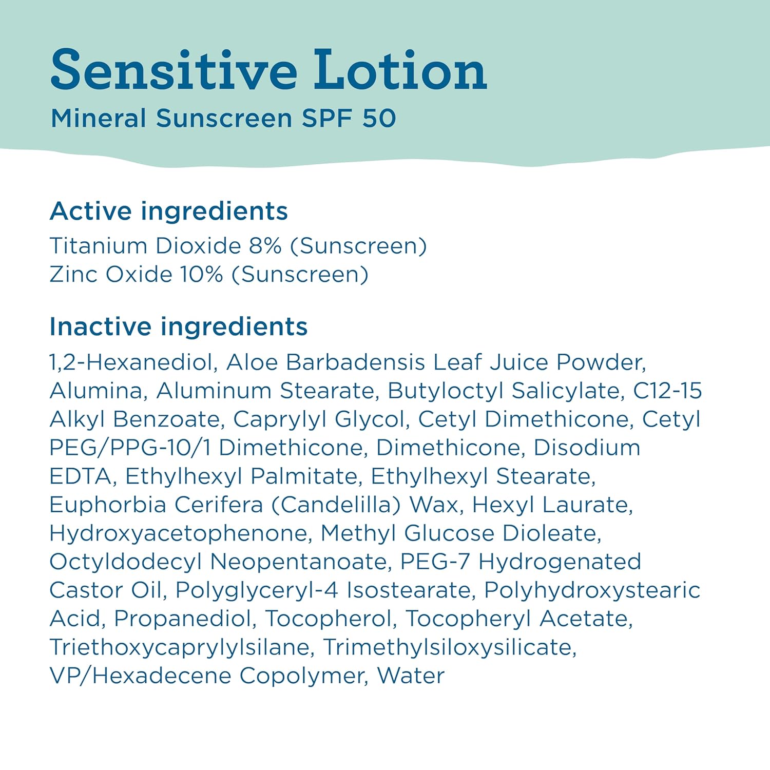Blue Lizard Sensitive Mineral SPF 50 Sunscreen Lotion, 100% Mineral Sunscreen, UVA/UVB Protection, Infused with organic Aloe Vera, Soothes and Hydrates, 5 fl oz | with Zinc Oxide, 50+, Water Resistant, UVAUVB Protection, Sensitve - Image 7
