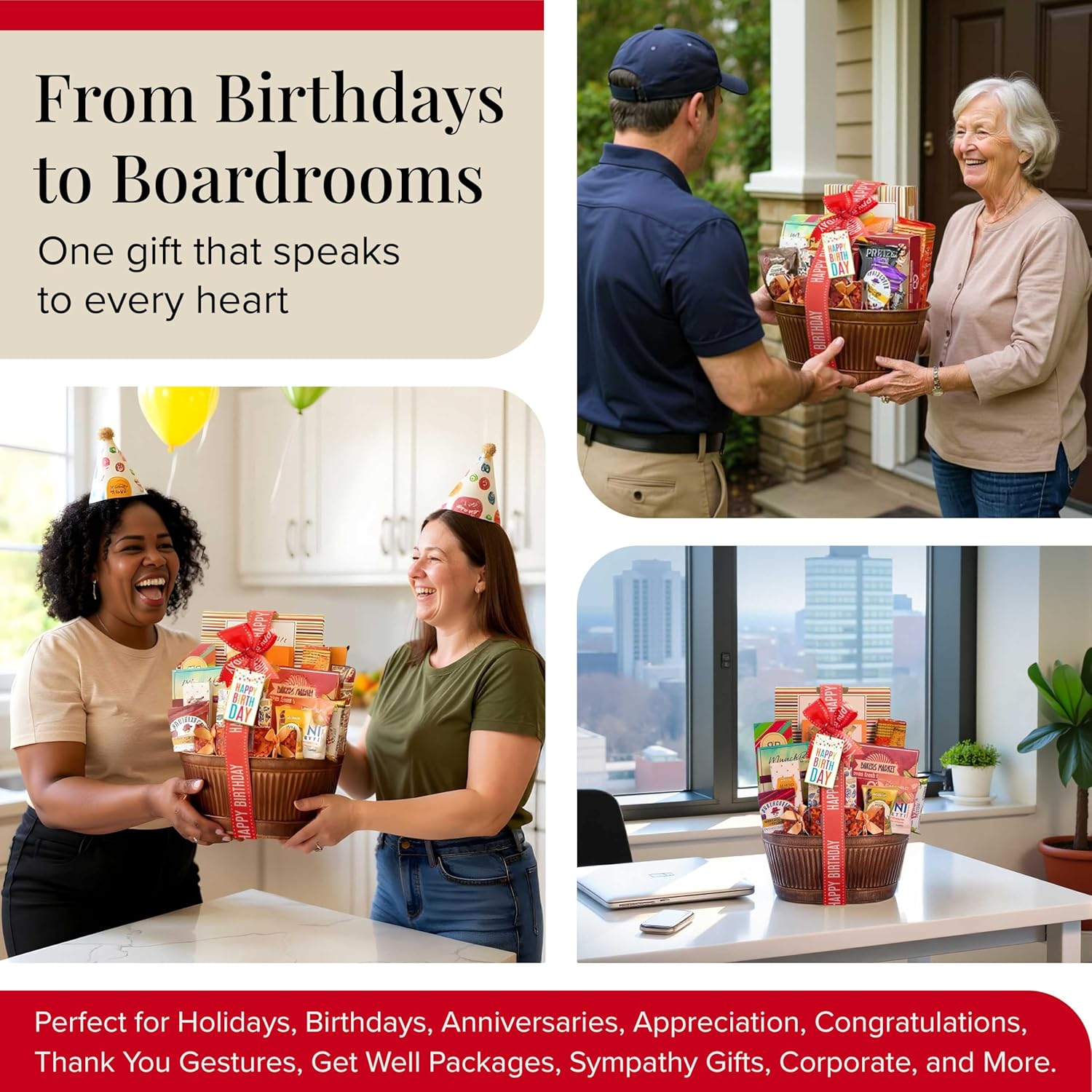Broadway Basketeers Birthday Gift Basket – Gourmet Snacks & Sweet Treat Box with Cookies, Candy & more - Food Gift Basket for Women, Men & Families - Happy Birthday Surprise Box, Kosher - Image 7