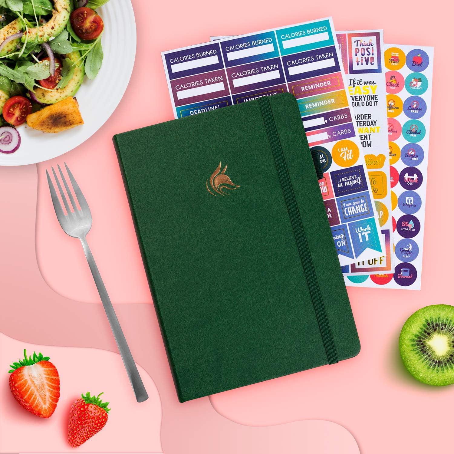 Clever Fox Wellness Planner - Weekly & Daily Health and Wellness Log, Food Journal & Meal Planner Diary for Calorie Counting, Notebook for Medical Condition Tracking, A5-Sized - Forest Green - Image 7