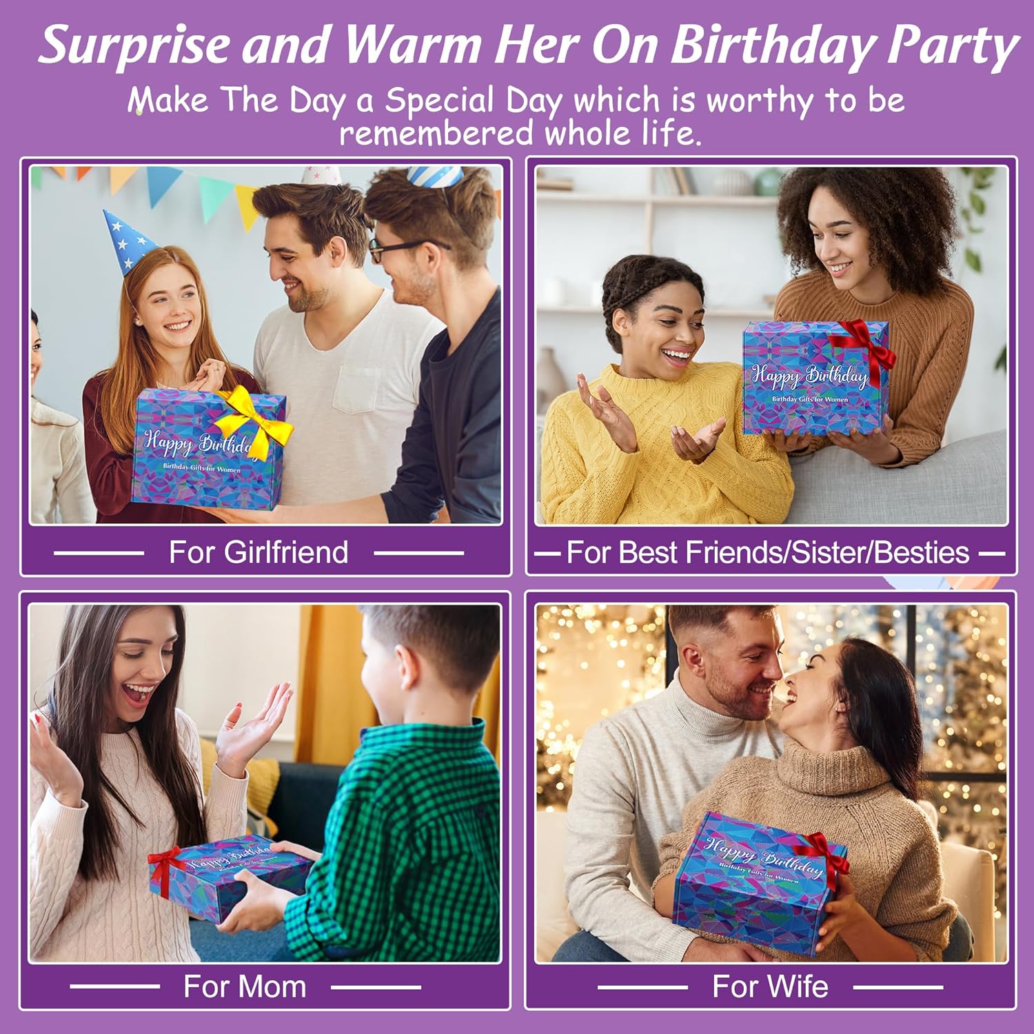 GEBEATY Birthday Gifts for Women - Unique Inspirational Theme Happy Birthday Gift for Her/Friendship/Sister/Best Friend/Mom/Girlfriend/Wife/Teen Girls/Bestie,Gifts for Women - Image 2
