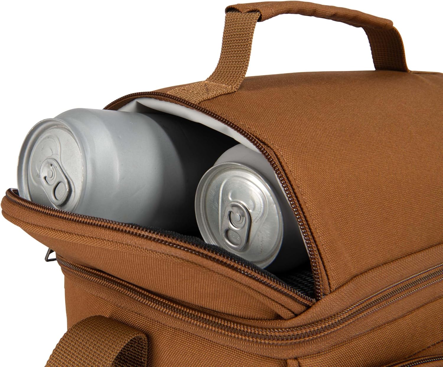 Carhartt Camping Cooler, Worksite Lunchbox, Soft Shell Lunch Bag for Construction Sites, Work and Everyday Use, Brown - Image 3