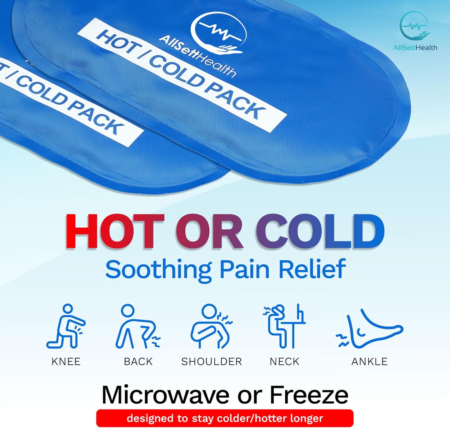 Ice Packs for Injuries Reusable for Swelling & Pain Relief – Soft Gel Ice Packs Reusable, Cold Packs for Injuries, Soft Ice Packs for Sprains, Bruises & Recovery, 10.5 x 5 Inch (4 Pack) - Image 3
