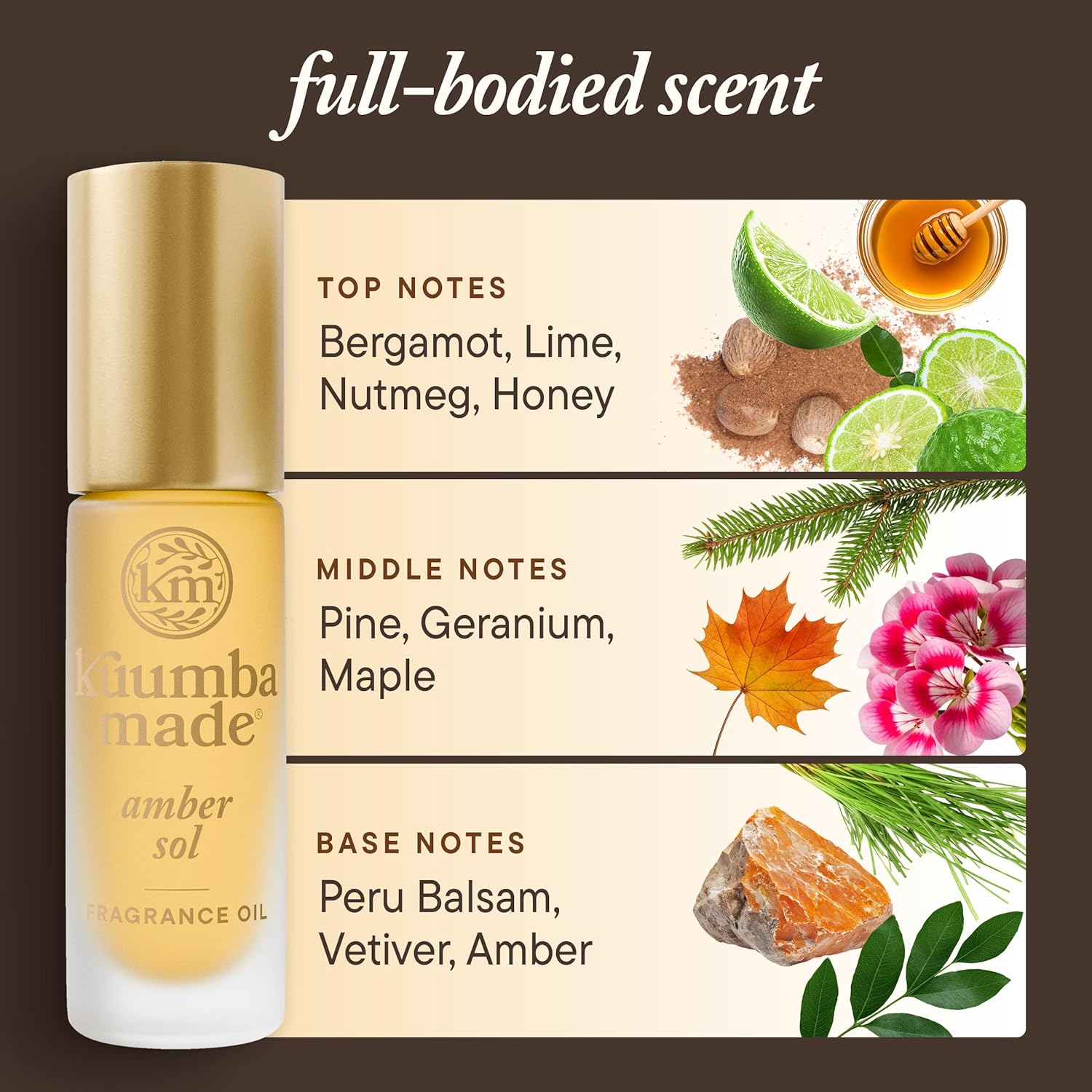 Kuumba Made Amber Sol Fragrance Oil, Long-Lasting Scented Oil Perfume Roller, Vegan, Alcohol-Free, 0.15 oz - Image 4