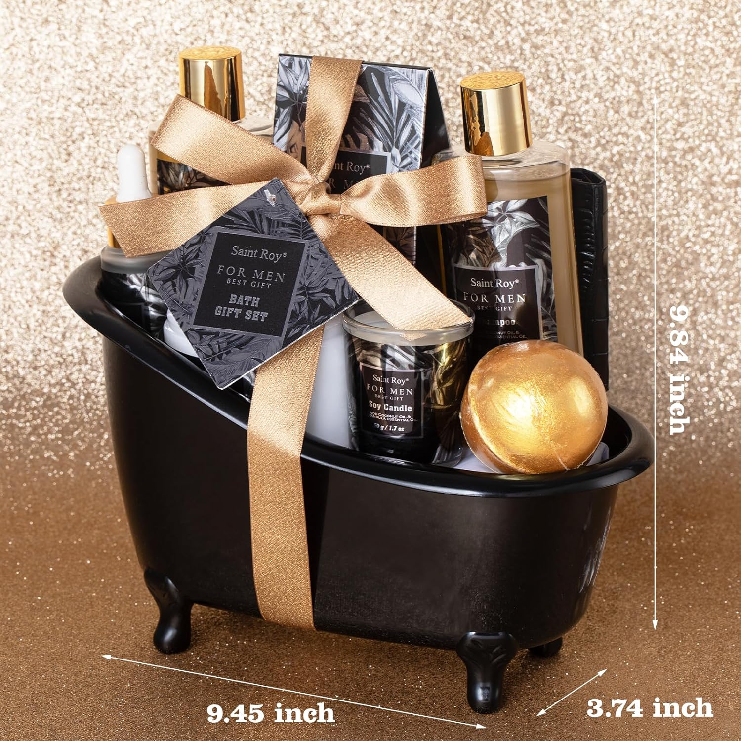 Gift for Dad Spa Gifts for Men, Bath & Body Kit, Spa Gift Set, Man Spa Basket Set for Dad, Mens Perfume Bath and Body Gift Set, Ideal Christmas Birthday Self Skin Care Set for Man Leather Wallet - Image 7