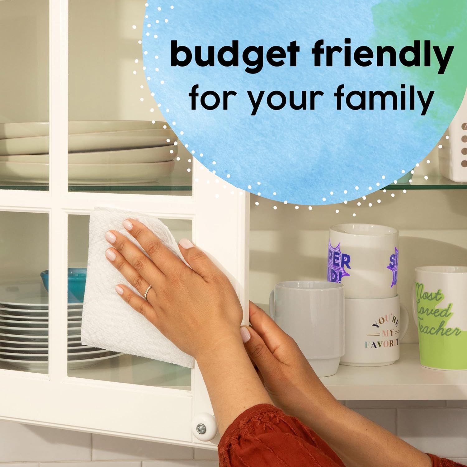 Bounty Essentials Select-A-Size Paper Towels, White, 2 Triple Rolls = 6 Regular Rolls (Packaging May Vary) - Image 4