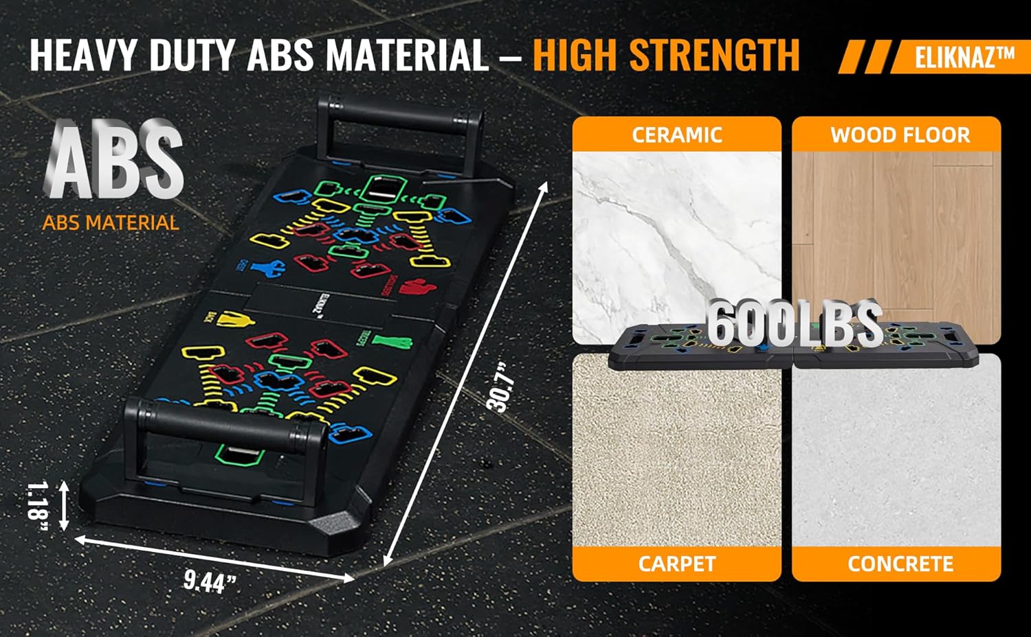Portable Push Up Board Gym Kit 25-in-1, Foldable Push Up Station & Exercise Board Workout Set with 18 Accessories, Resistance Bands & Handles, Ankle Straps for Men, Women & Teens - Image 12