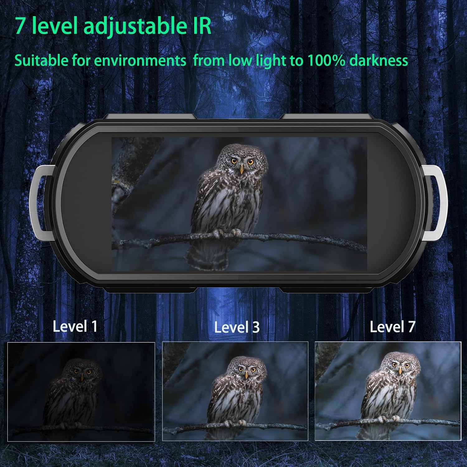 Night Vision Goggles - Night Vision Binoculars for Adults, Gifts for Men Him Husband Dad with 8X Zoom, 4000mAh Rechargeable Gear for Hunting & Camping - Image 5