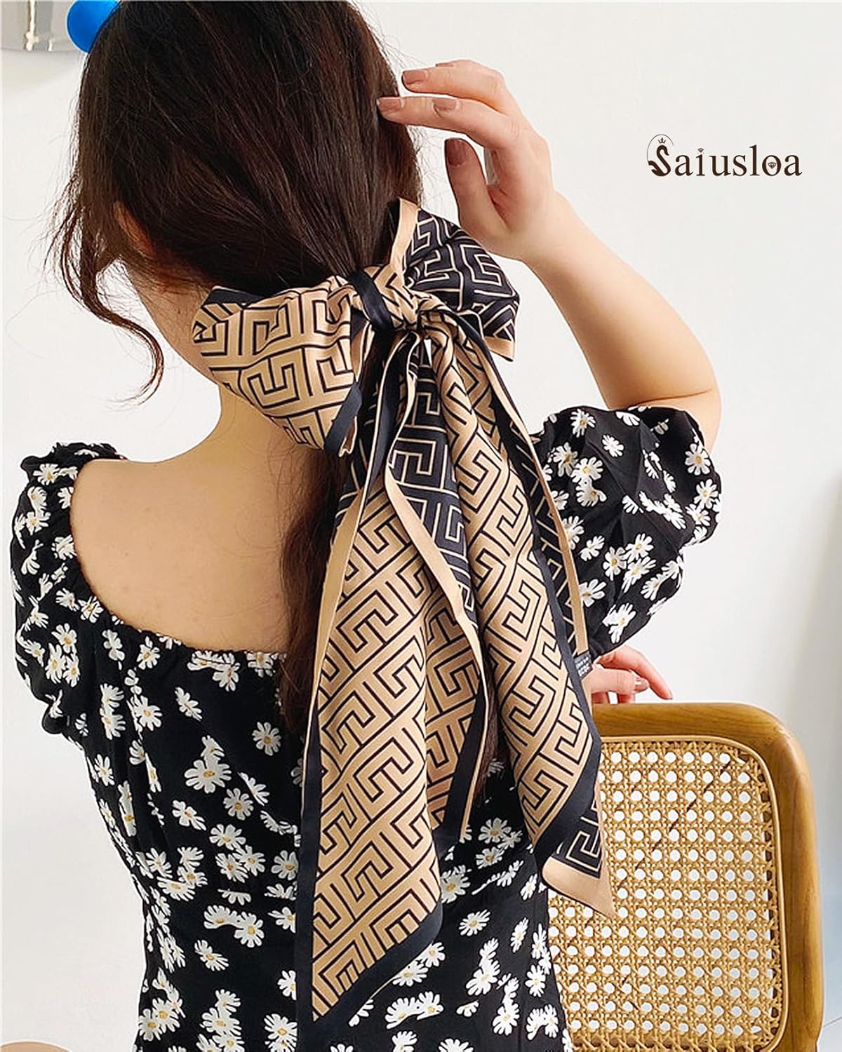 Purse Scarf For Handbags Head Scarves For Women's Hair Bags Scarfs Long Skinny Scarves Fashion Silky - Image 4