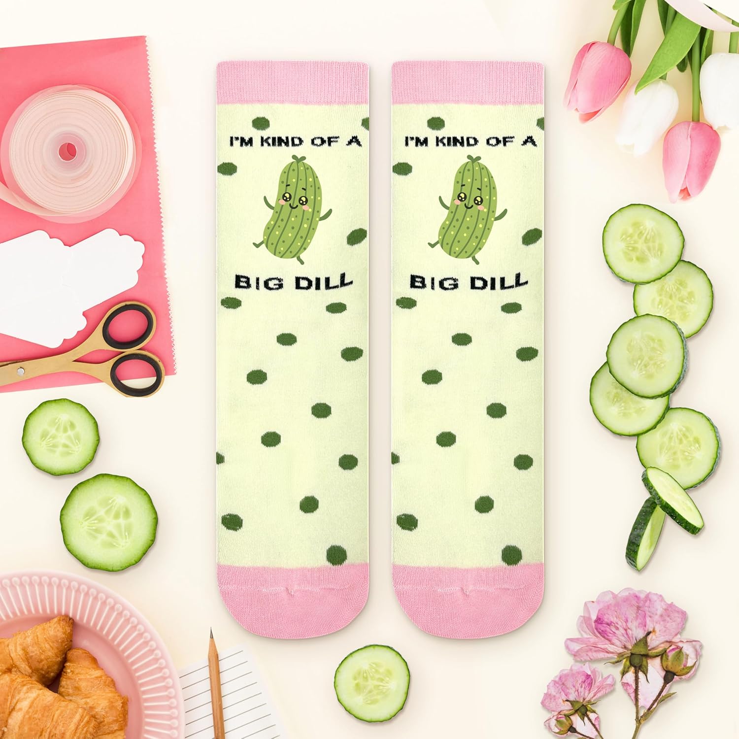 Funny Gifts White Elephant Gifts for Adults Cute Socks Novelty Pickle Gift for Women Girls Kids Gag Sock - Image 3
