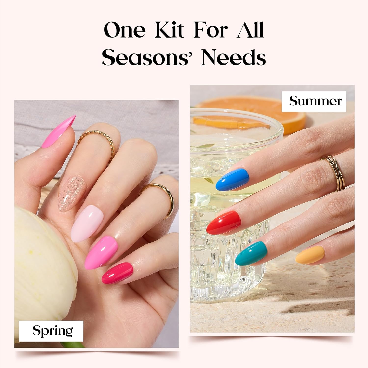 Beetles Press On Nails Kit - Rainbow Gleam | 720Pcs 24 Colors Short Almond Press On Nails | 15 Sizes Matte Glossy Glitter With Nail Glue & Nail Tabs Stickers, Fake Nails Kit Art For Women - Image 4