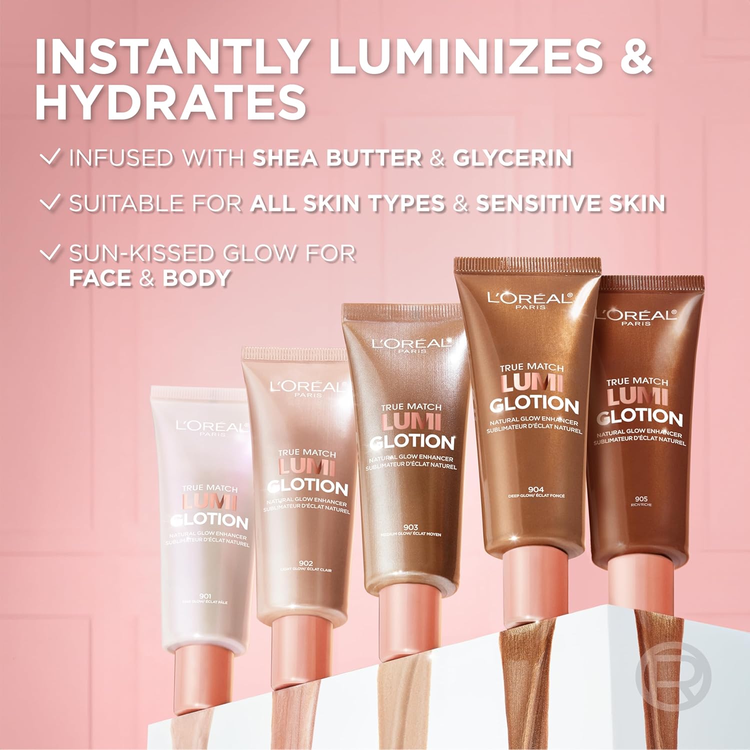 L'Oreal Paris Makeup True Match Lumi Glotion, Natural Glow Enhancer, Illuminator Highlighter, Bronzing Drops For a Sun-Kissed Glow, 902 Light - Image 6