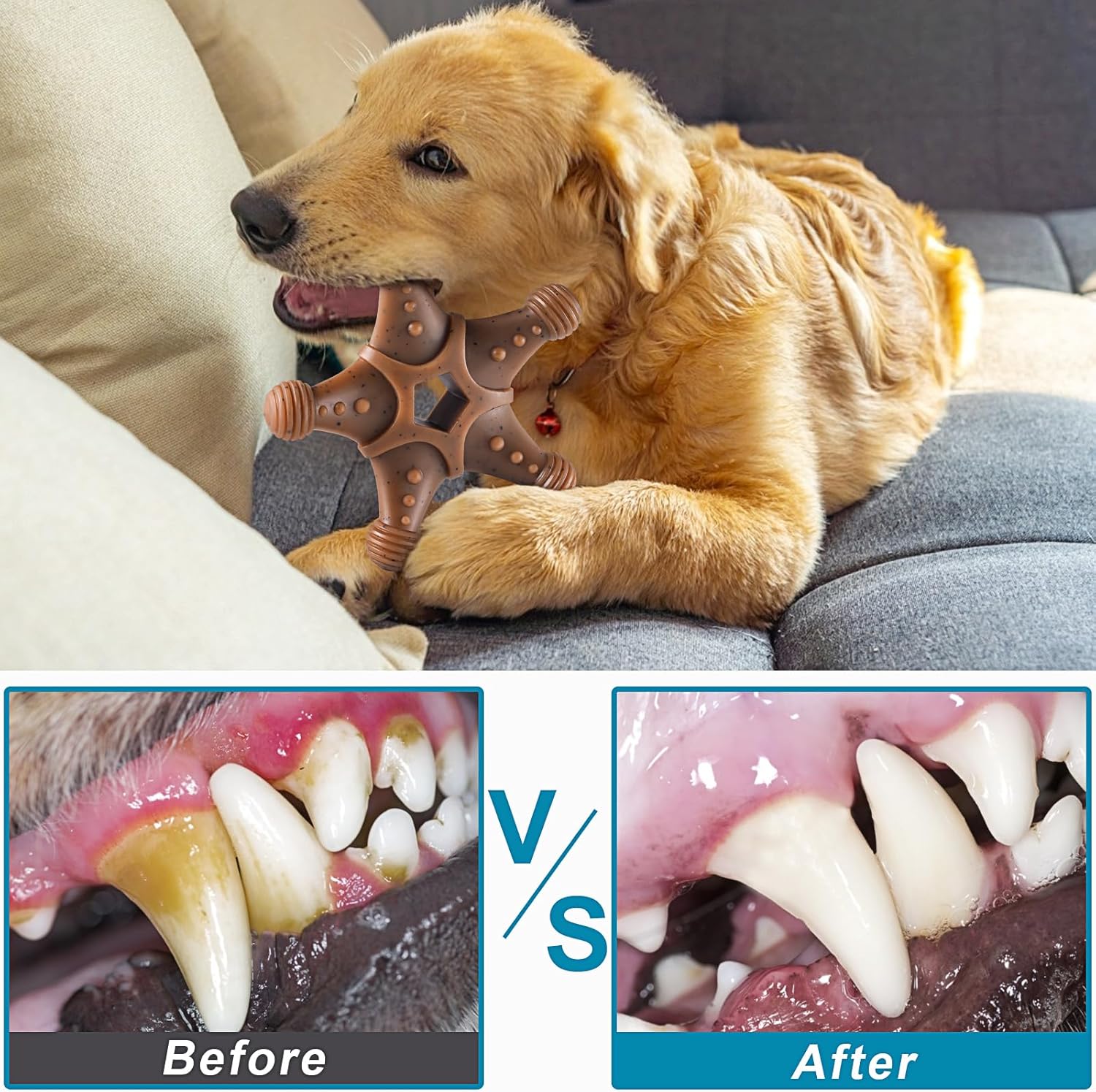 NEZIN Dog Toys for Aggressive Chewers, Indestructible Toys for Large Dogs, Dog Chew for Large Medium Small Breed, 3 Pack Super Chewer with Tough Nylon, Gift for Dogs - Image 4
