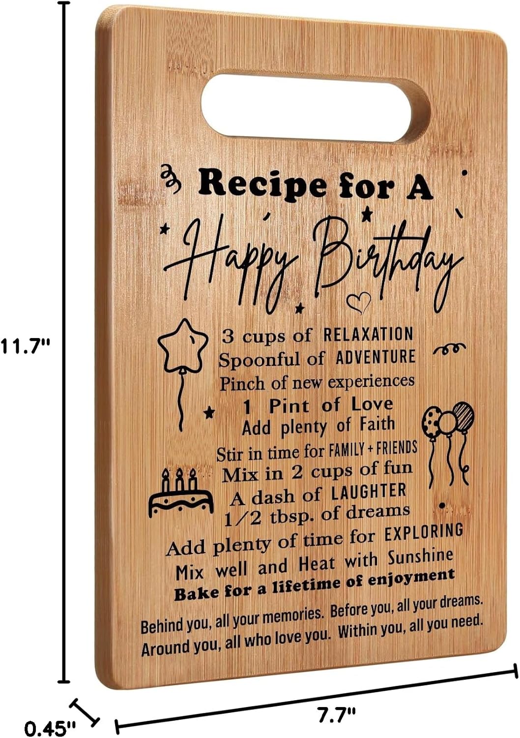 2026 Birthday Gifts for Women Men, Birthday Gifts for Her Him, Years Old Birthday Gifts, Birthday Gift Ideas, Birthday Decorations for Women Men, Happy Birthday Cutting Board Gifts - Image 7