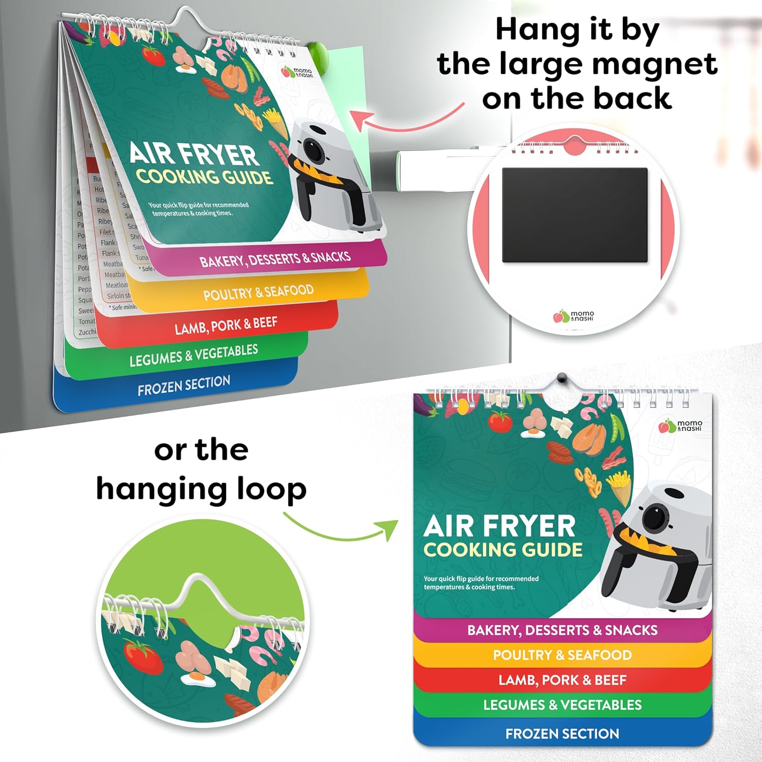 Air Fryer Cheat Sheet Magnets Cooking Guide Booklet - Air Fryer Cookbooks - Air Fryer Liners - Air Fryers Kitchen Gifts Gadgets 2026 - Air Fryer Accessories - Air Fryer Cooking Guide - Image 5