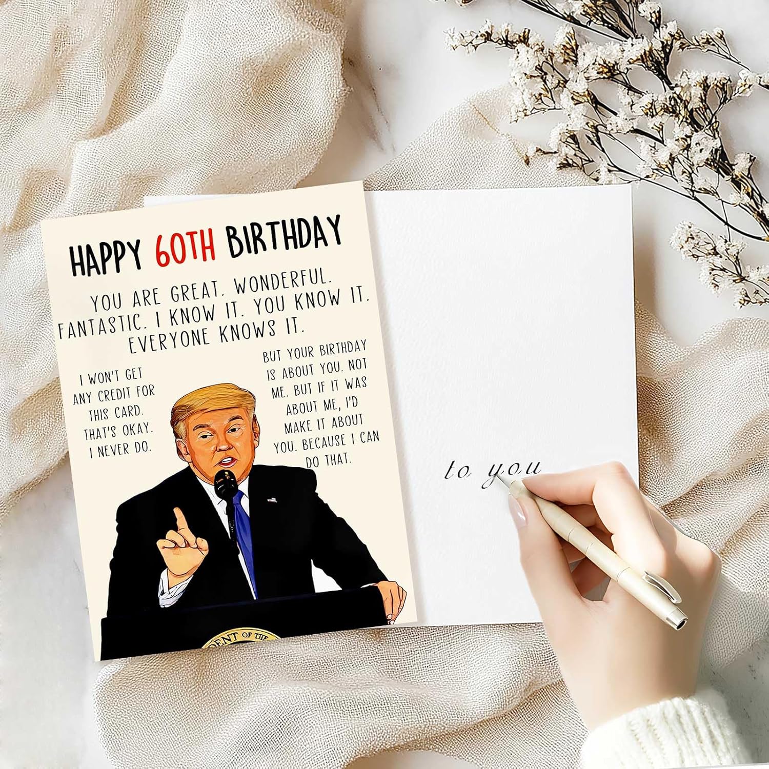 Funny 60th Birthday Card, Naughty 60th Birthday Gifts Cards for Men Women, Great 60 Year Old Birthday Gifts for Him Her, Unique 60th Bday Decorations Ideas - Image 4