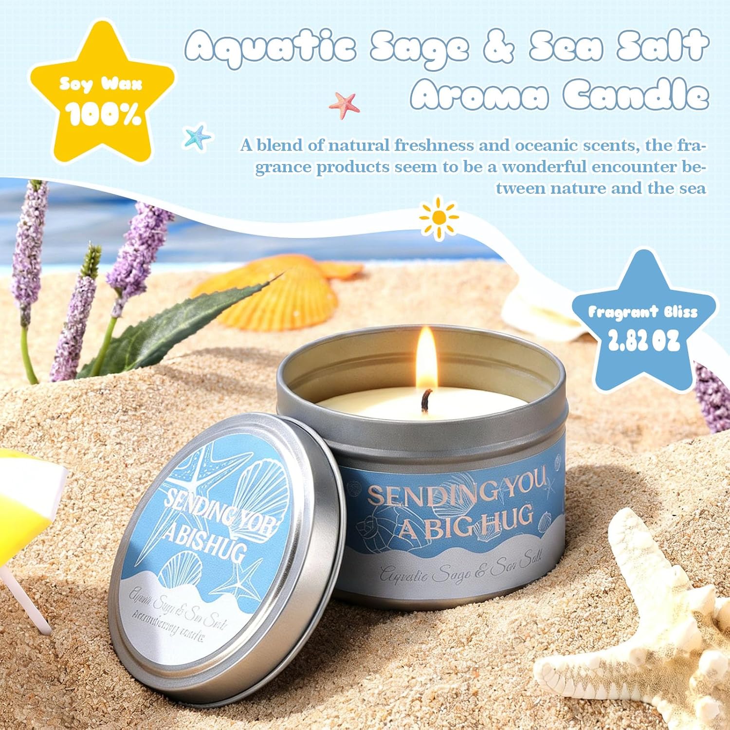 Mothers Day Gifts for Mom ,Ocean Self Care Gift Set,Relaxing Spa Gift Baskets for women,Birthday Gifts Get Well Gift Care Package for Women New Mom Wife Grandma - Image 5