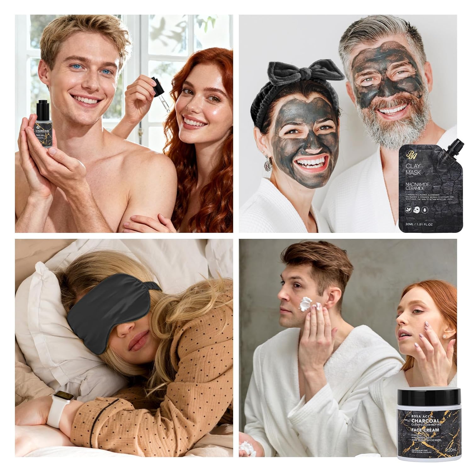 35 Pcs Charcoal Bath & Body Gift Basket for Women & Men, Mother's Day Gifts, Face Skin Care Kit, Home Spa Basket Gift, Self-Care Gift, Bath Bomb, Birthday, Christmas, Anniversary, Valentines, Wife - Image 8