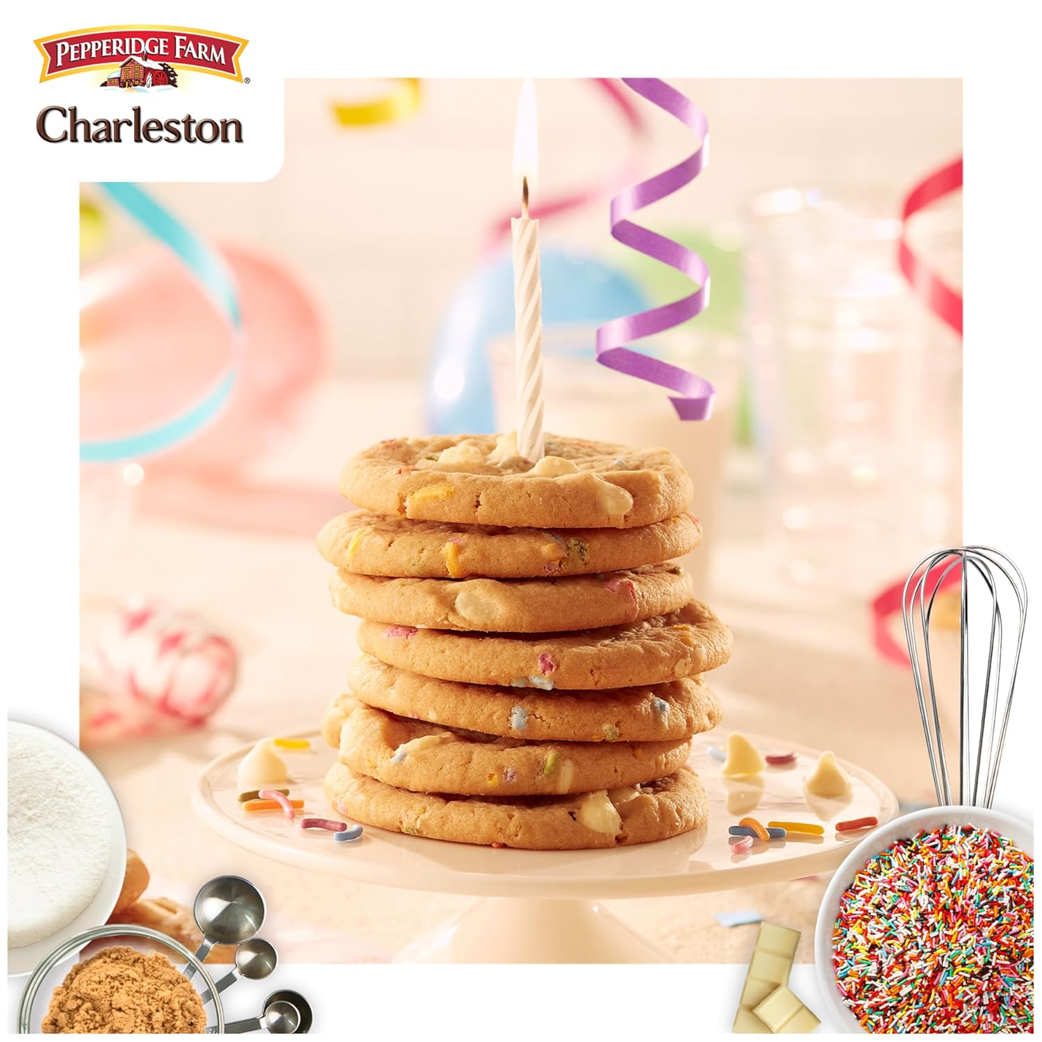 Pepperidge Farm Charleston Birthday Cake Cookies, 8 Soft Baked Cookies, 8.6 oz. Bag - Image 5