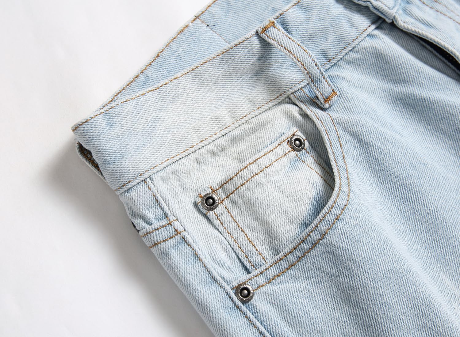 OIIIO Men's Ripped Slim Fit Straight Leg Jean Denim Pant - Image 6