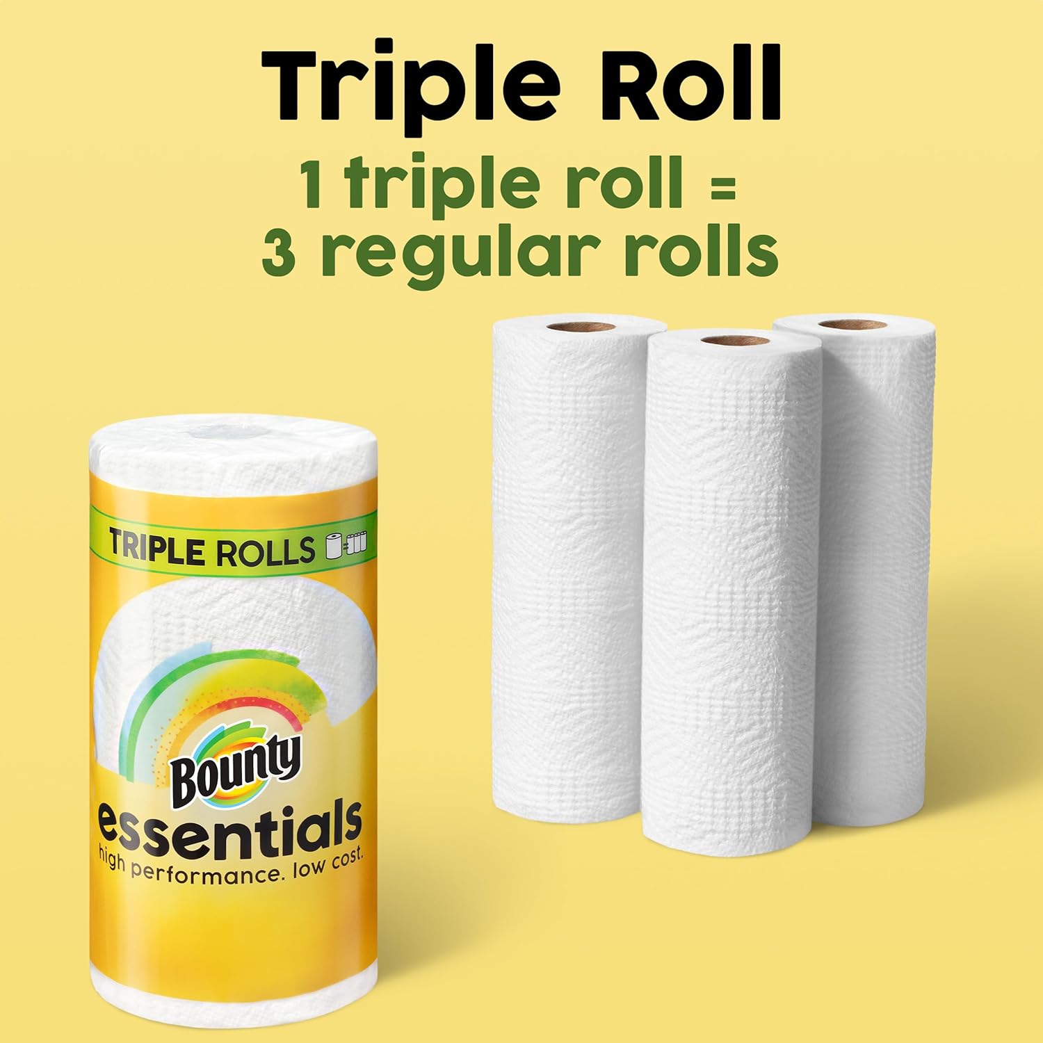 Bounty Essentials Select-A-Size Paper Towels, White, 2 Triple Rolls = 6 Regular Rolls (Packaging May Vary) - Image 12