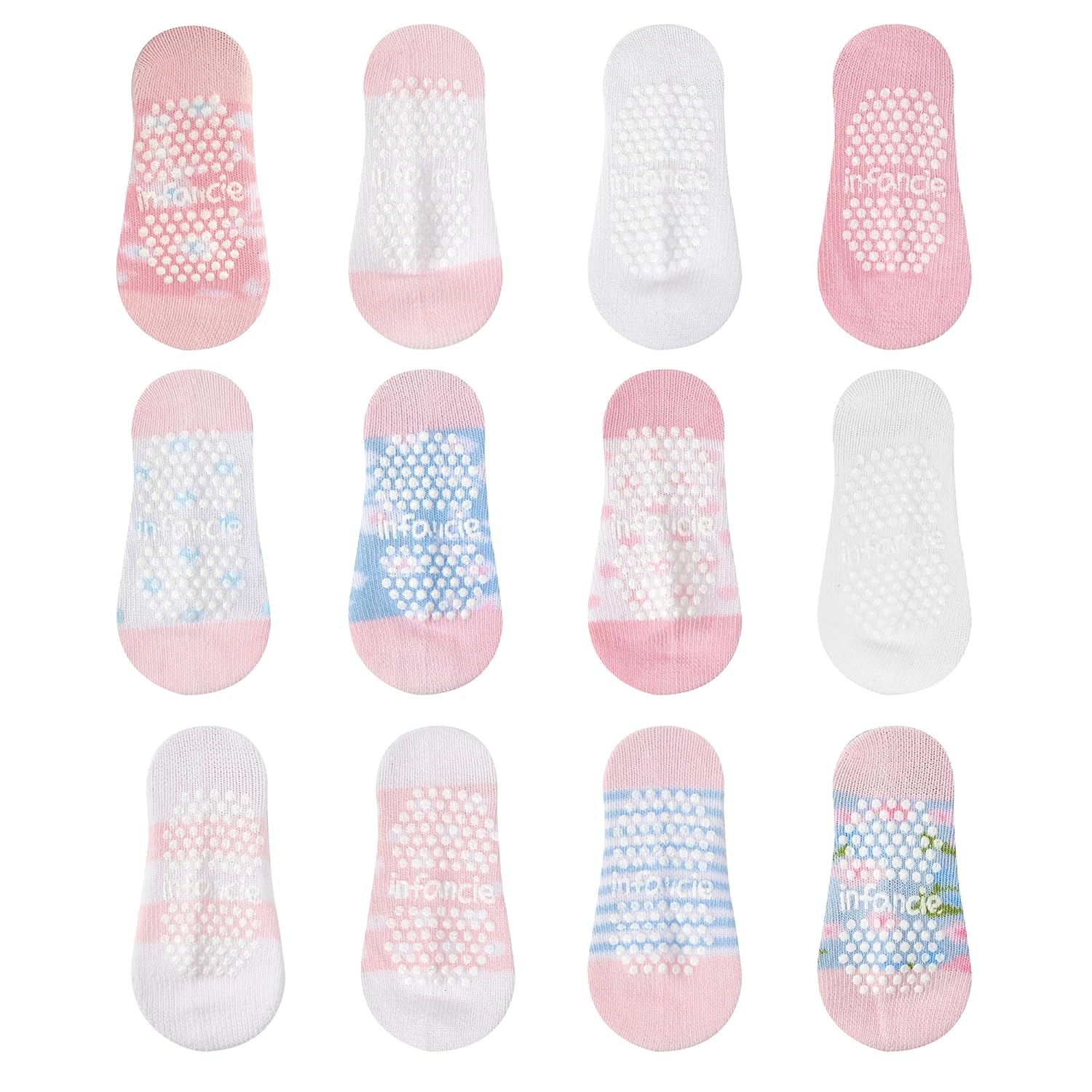 Baby Socks Cotton For Girls 12 Pairs – Soft And Comfortable Baby Girl Socks 0-6 Months, Adorable Sock Shoes For Baby Girl, Gift For Newborns - Image 7