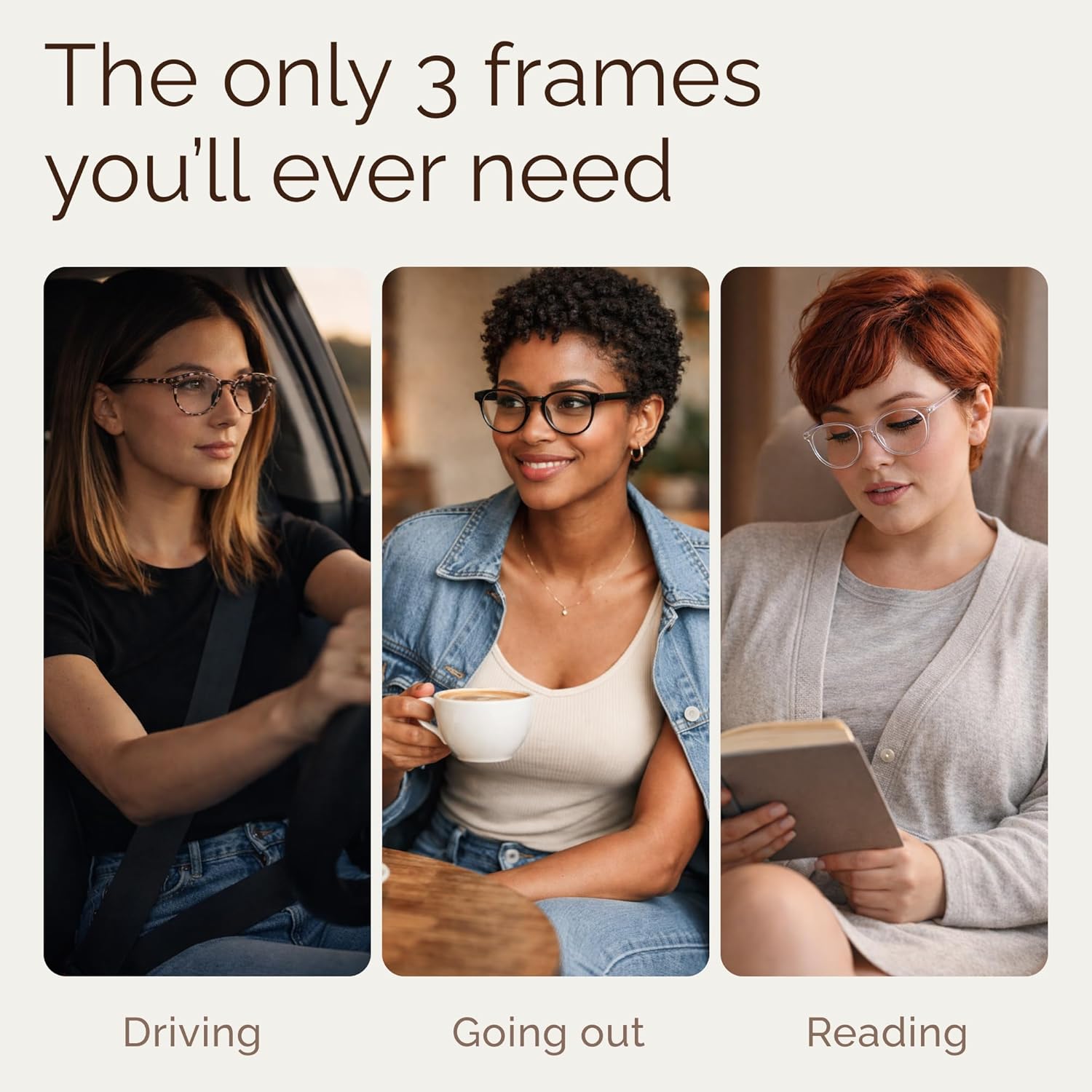 IBOANN Chic & Comfy Blue Light Glasses for Women - 3-Pack Round Frames, Screen-Ready Style with UV Protection Coating - Image 7