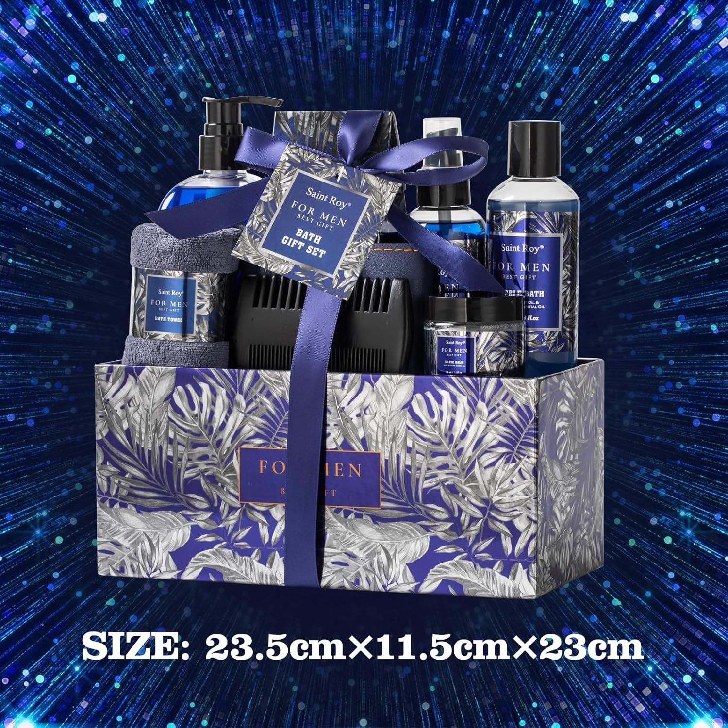 Fathers Day Christmas Gift Baskets, Birthday Gifts Spa Kit for Men Classic Perfume Bath Gift Set and Shower Gift Basket Self Care Shaving Kit Mens Bath Beard Spa Gifts Baskets Mens Gift Set beauty kit - Image 6