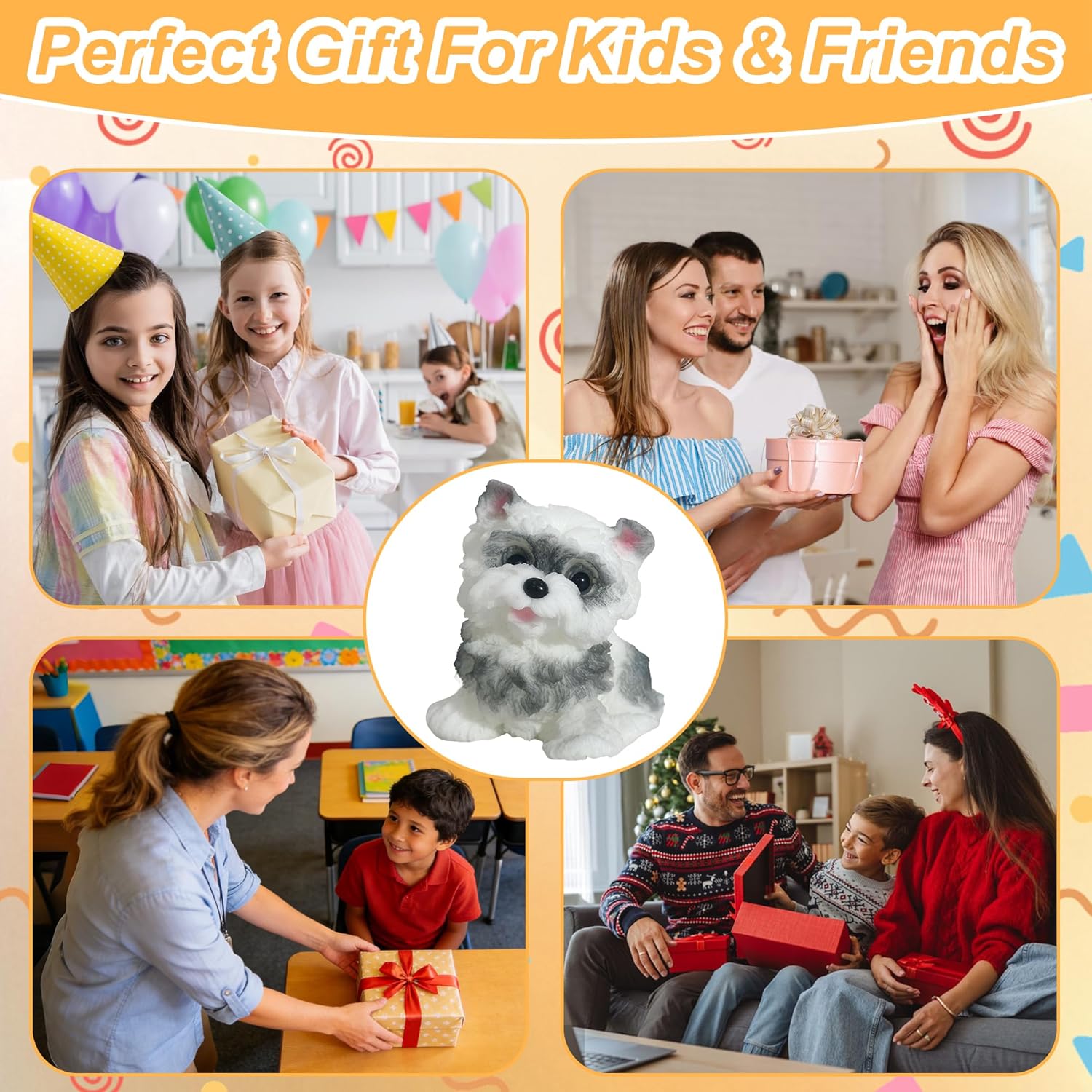 Handmade Taba Squishy Dog Toy, Cute Squishy Dog Fidget Toys, Relieve Stress Sensory Autism Toys for Kids & Adults Relaxation and Fun Teenage Girls Teen Boy Tween Christmas Stocking Stuffers Idea - Image 8