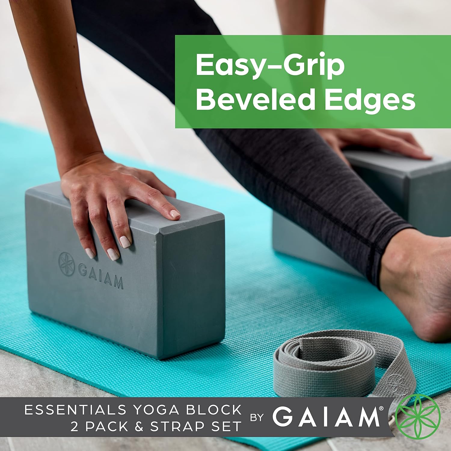 Gaiam Yoga Block - Supportive Latex-Free Eva Foam - Soft Non-Slip Surface with Beveled Edges for Yoga, Pilates, Meditation - Image 5