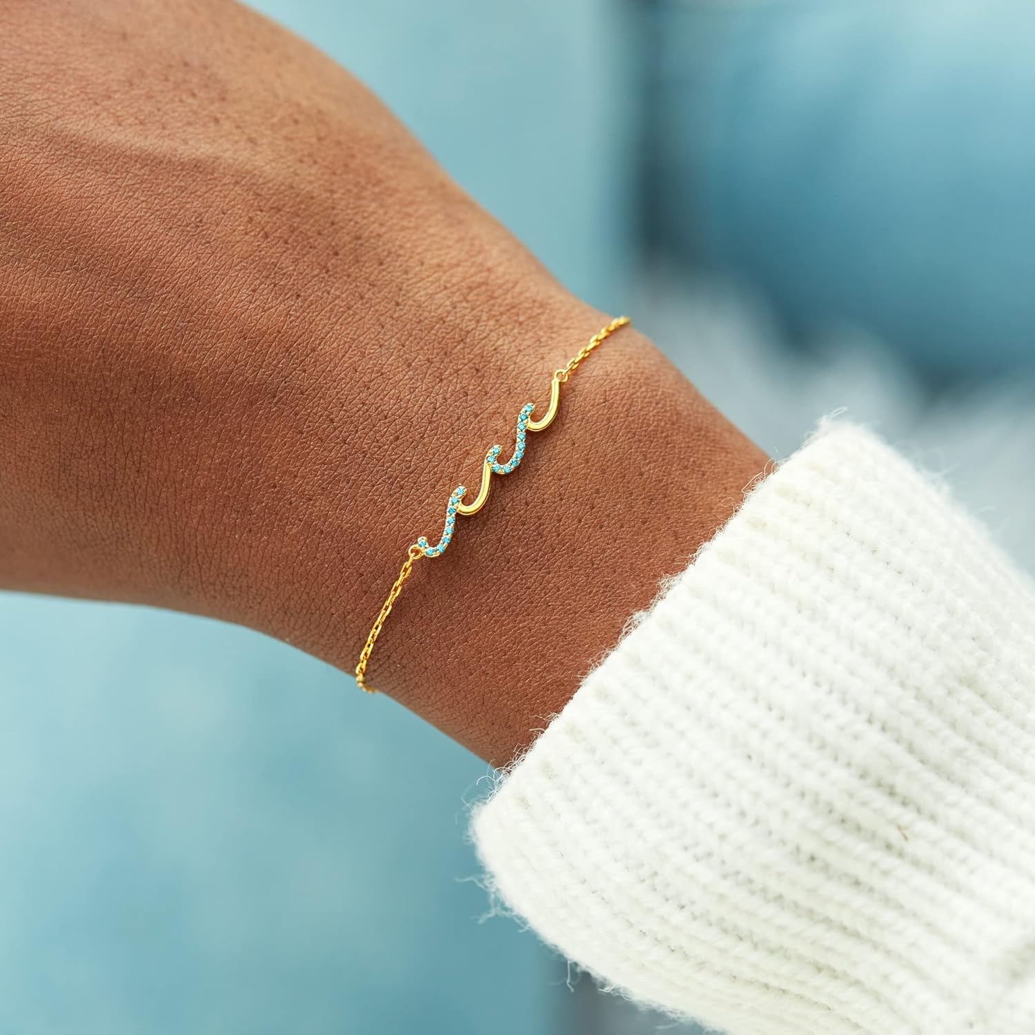 STORYJEWELLERY Wave Bracelet, Birthday Gifts For Women, Jewelry Present for Mom Daughter Sister and Female Friend, Christmas Gifts for Women - Image 2