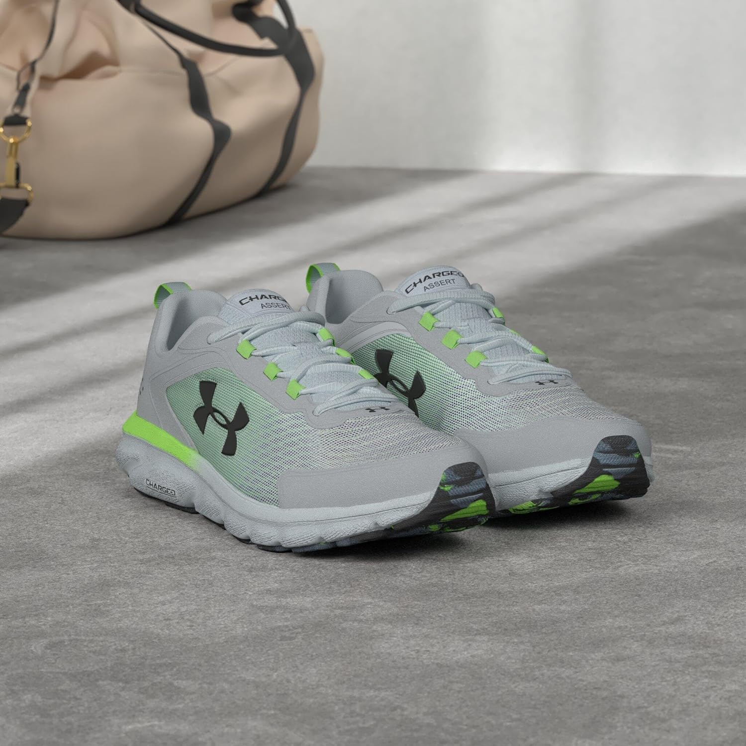Under Armour Mens Charged Assert 9 Marble Running Shoe - Image 2