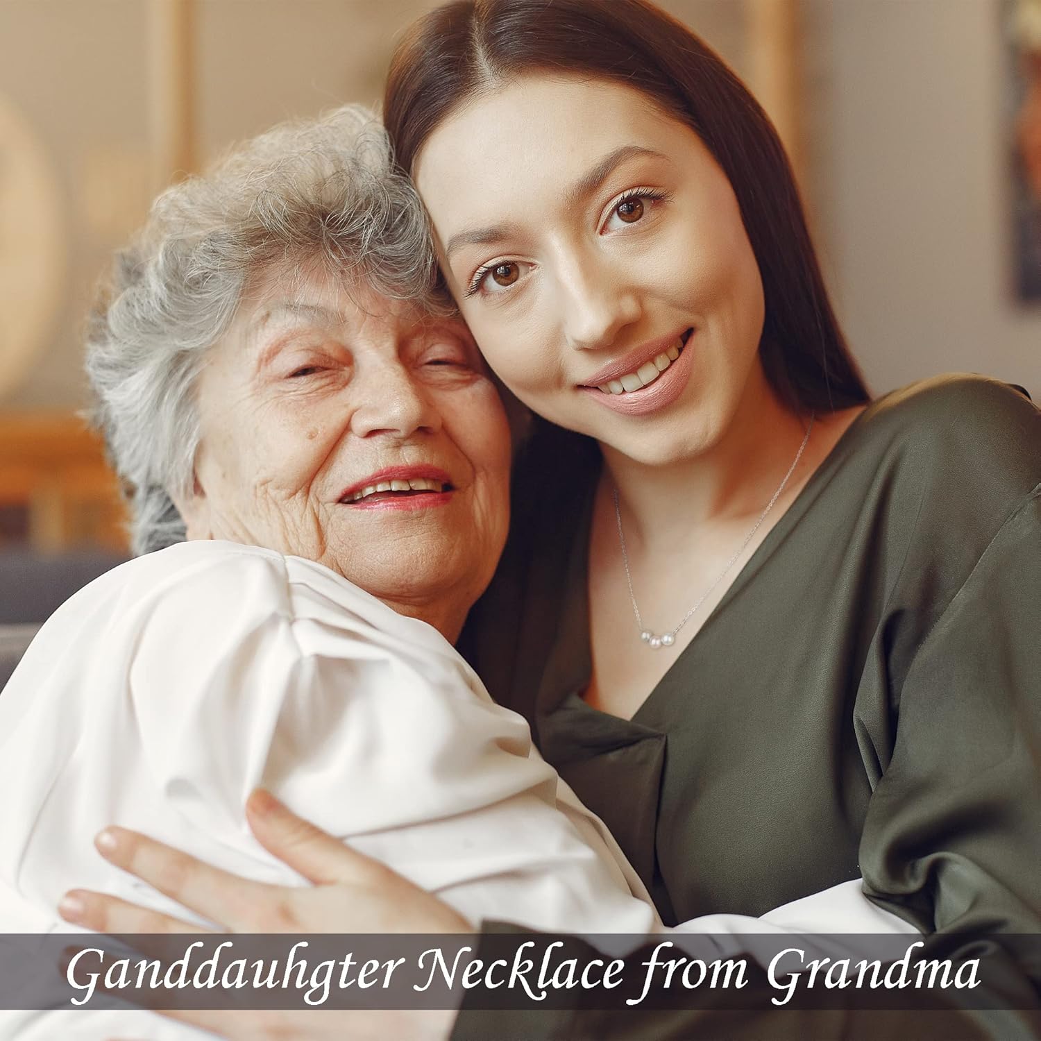 Sereney S925 Sterling Silver Grandma Necklace as Mothers Day Gifts for New Grandma, 3 Circles Grandmother Granddaughter Jewelry for Mom Nana, 3 Sterling Silver Pearl Jewelry as New Grandmother Gifts - Image 8