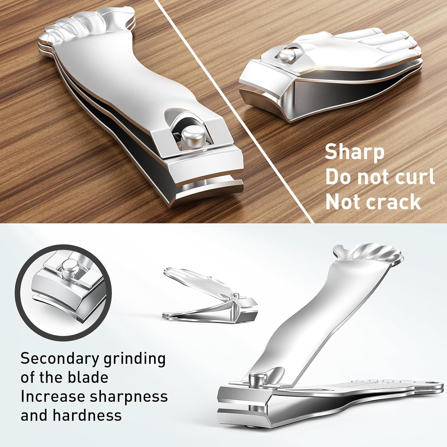 Nail Clippers Set,Gag Gifts Funny,Stocking Stuffers for Adults Men Him,White Elephant Gifts for Adults, Cool Stuff Gadgets for Men Dad Boyfriend Father Husband Friends,Mens Gifts Ideas (Silver) - Image 2