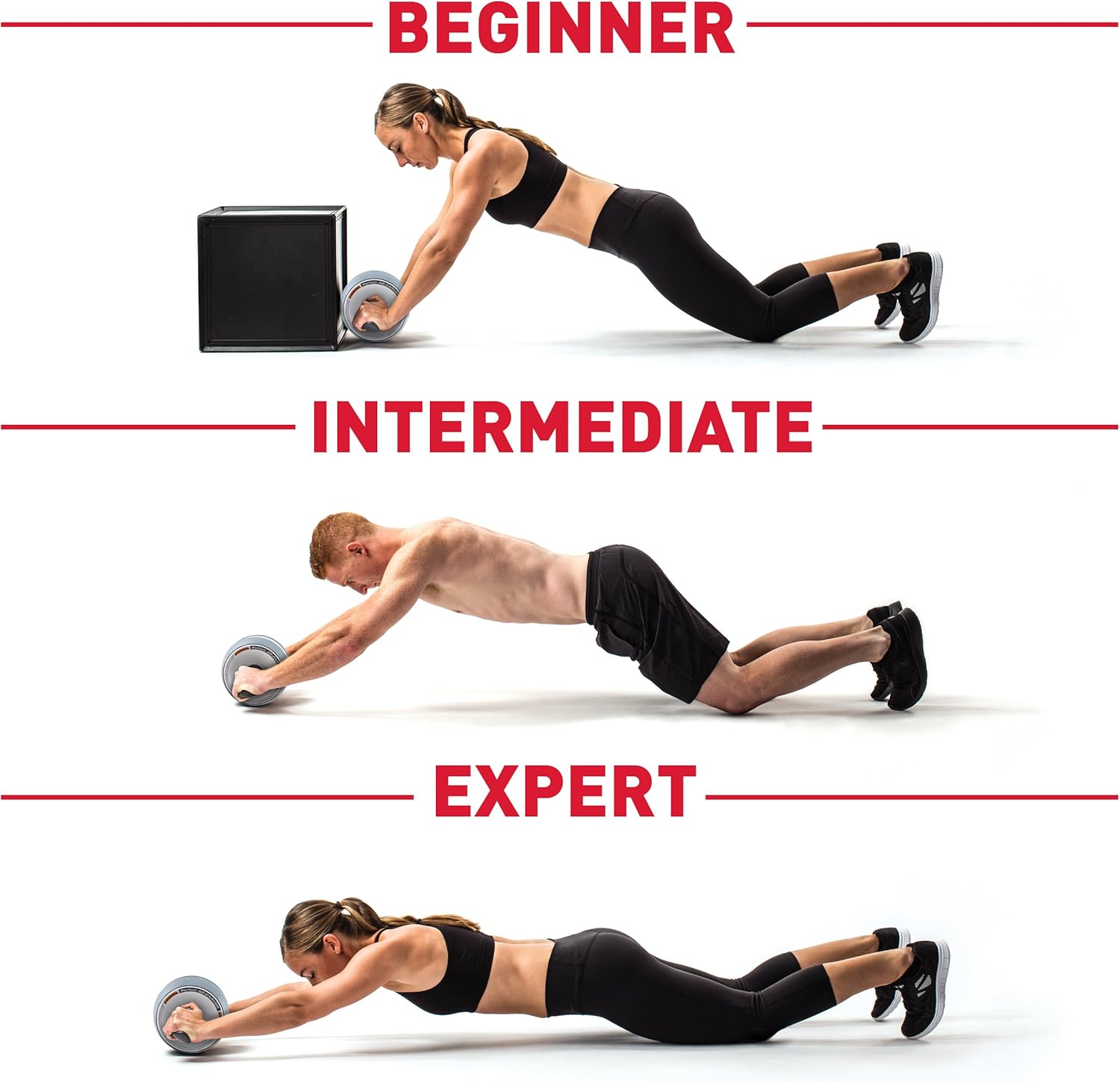 Perfect Fitness Ab Carver Roller Wheel With Built In Spring Resistance, At Home Core Workout Equipment - Image 3