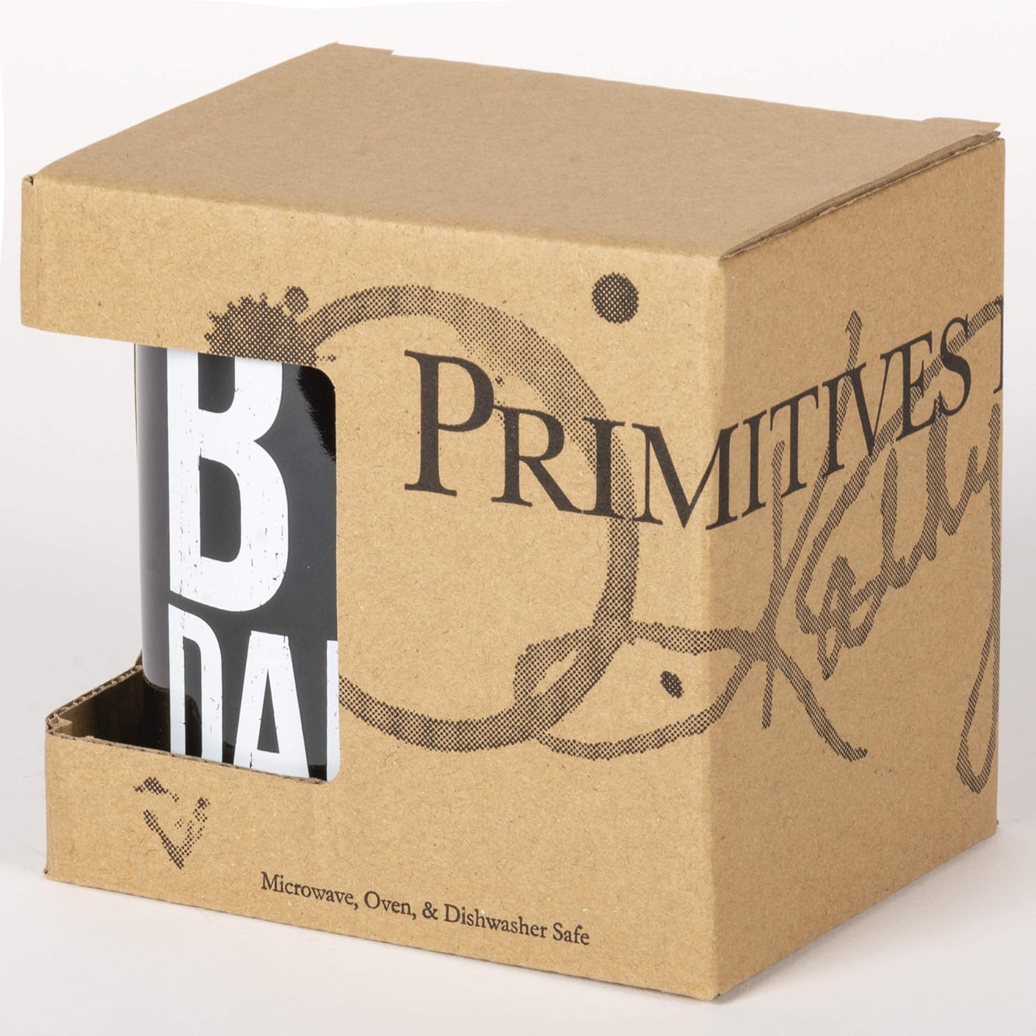 Primitives by Kathy Stoneware Coffee Mug, 1 Count (Pack of 1), Big Daddy, 20 ounces, 4.5"W x 5"H - Image 2