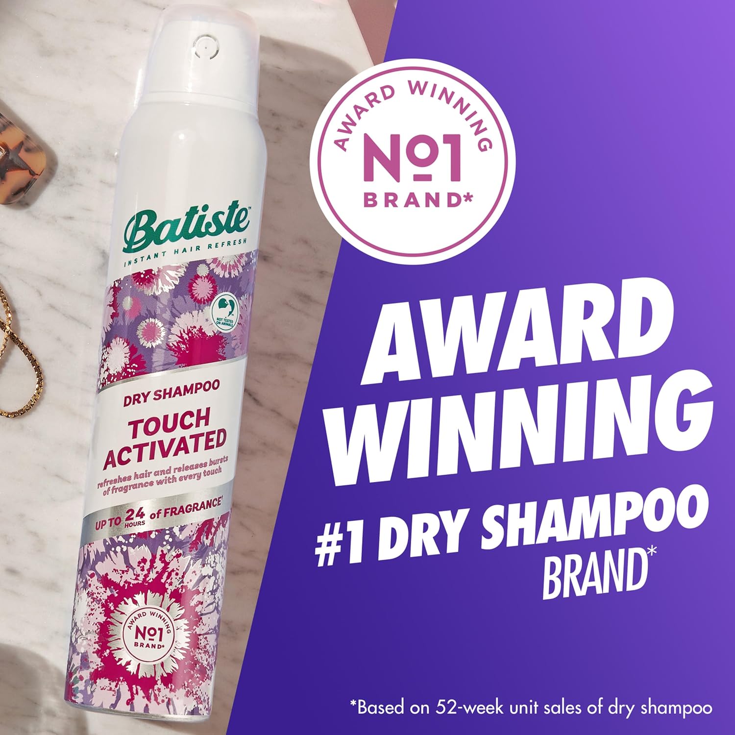 Batiste Touch Activated Dry Shampoo, Up to 24 Hours of Freshness, Absorbs Oil in Hair Between Washes with Lasting Scent Releasing Technology, 3.81 Oz - Image 4