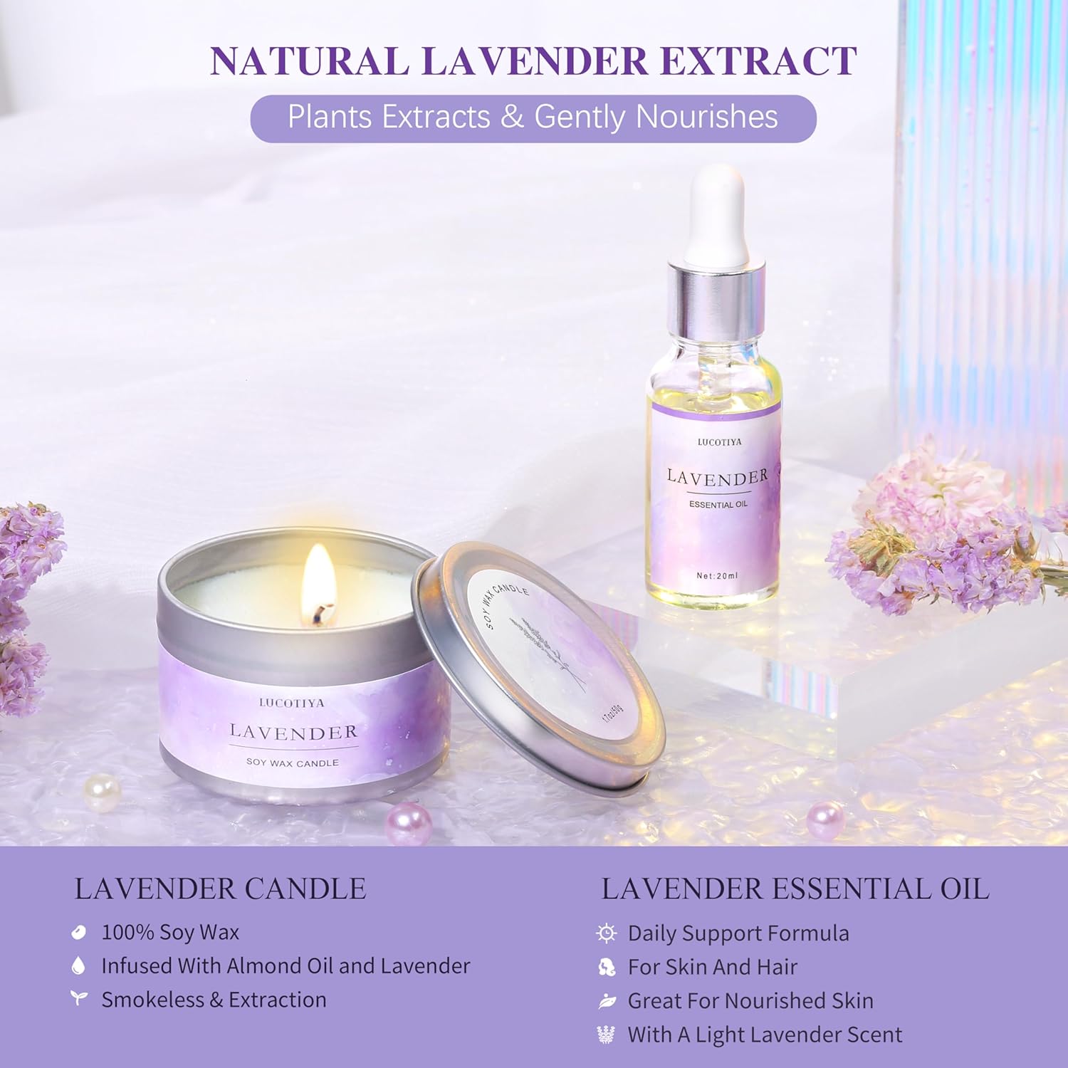 Mothers Day Gifts for Women Spa Gifts Baskets for Women Christmas Birthday Gifts Lavender Bath and Body Sets Relaxing Self Care Get Well Gift for Mom Her Girlfriends Sister Teacher Friends - Image 5