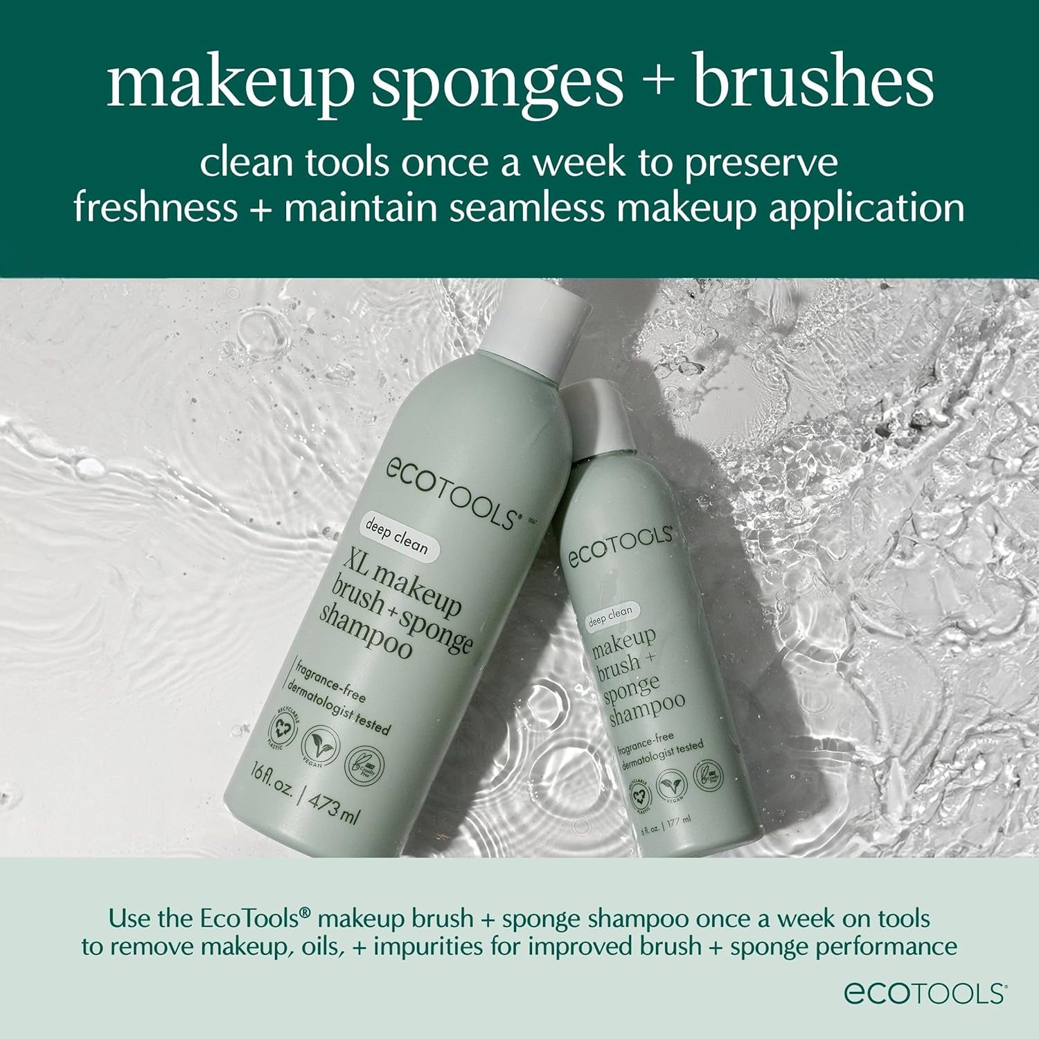 EcoTools 6 Piece Start The Day Beautifully Makeup Brush Set, Makeup Brushes For Eyeshadow, Blush, Concealer, & Foundation Application, Eco-Friendly, Gift Set, Synthetic Hair, Vegan & Cruelty-Free - Image 6
