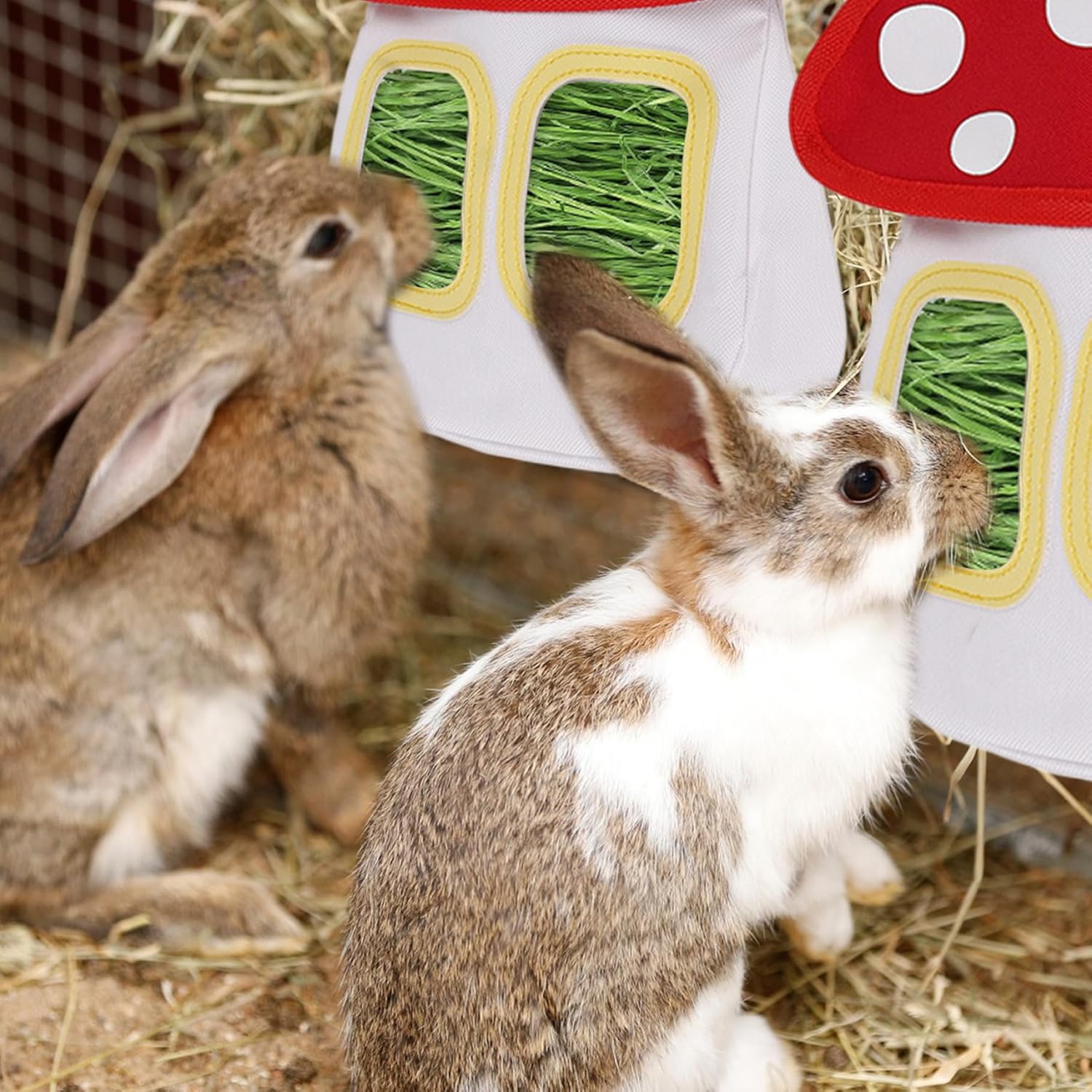 Rabbit Hay Feeder, Hanging Bunny Hay Feeder, Cute Bunny Bag, Waterproof Oxford Cloth for Rabbits, Guinea Pigs, Hamsters - Image 4