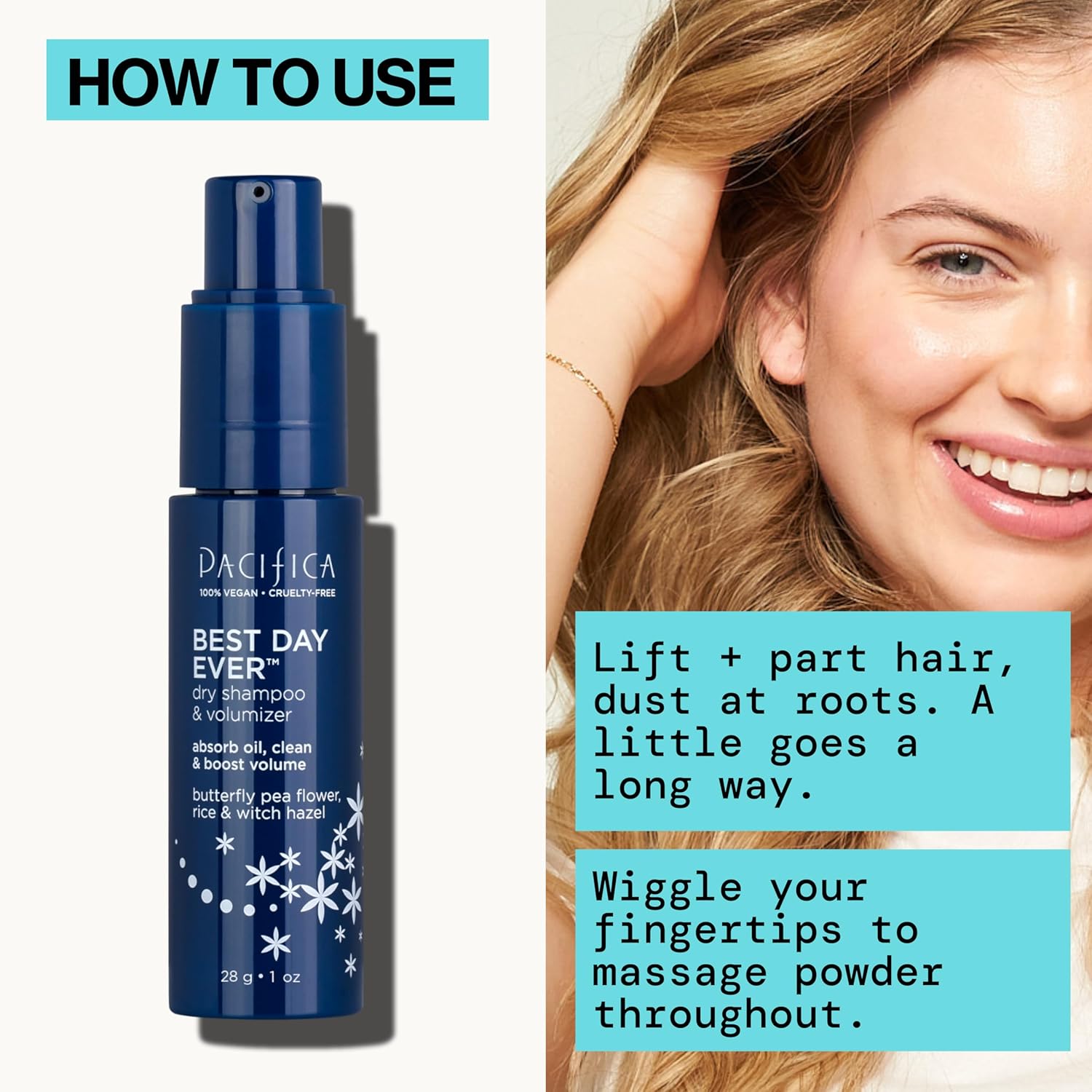 Pacifica Dry Shampoo Powder - Best Day Ever Waterless Shampoo & Instant Volumizer - adds Texture, Refreshes & Absorbs Oil, Non-Aerosol for Women of All Hair Types Natural & Vegan Dermatologist Tested - Image 9
