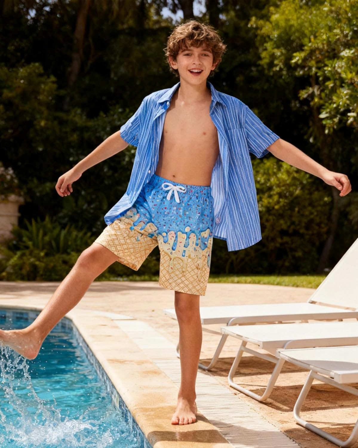 westwolf Boys Swim Trunks with Compression Liner Casual Bathing Suit for Kids Swim Shorts 6-18 Years - Image 2
