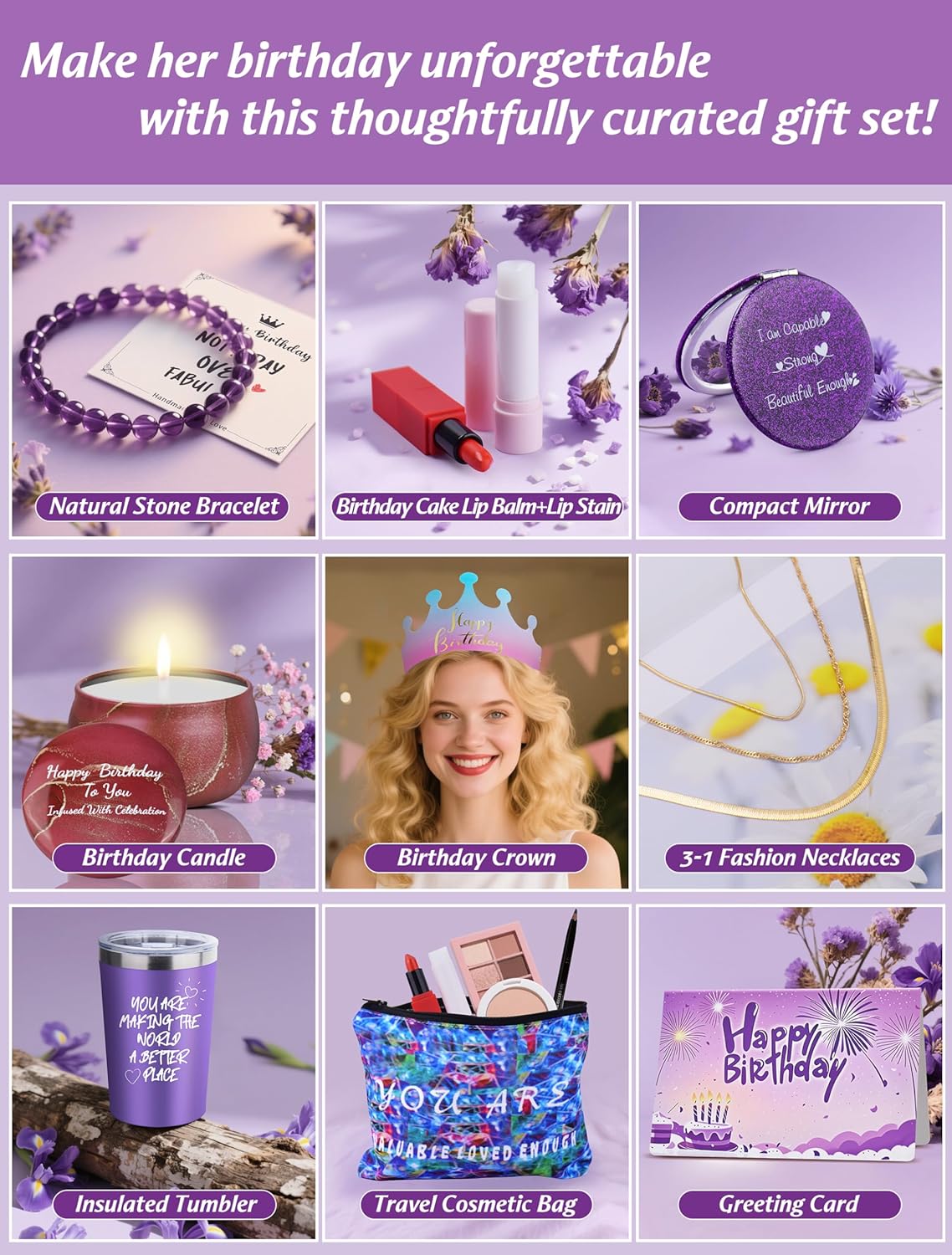 GEBEATY Birthday Gifts for Women - Unique Inspirational Theme Happy Birthday Gift for Her/Friendship/Sister/Best Friend/Mom/Girlfriend/Wife/Teen Girls/Bestie,Gifts for Women - Image 3