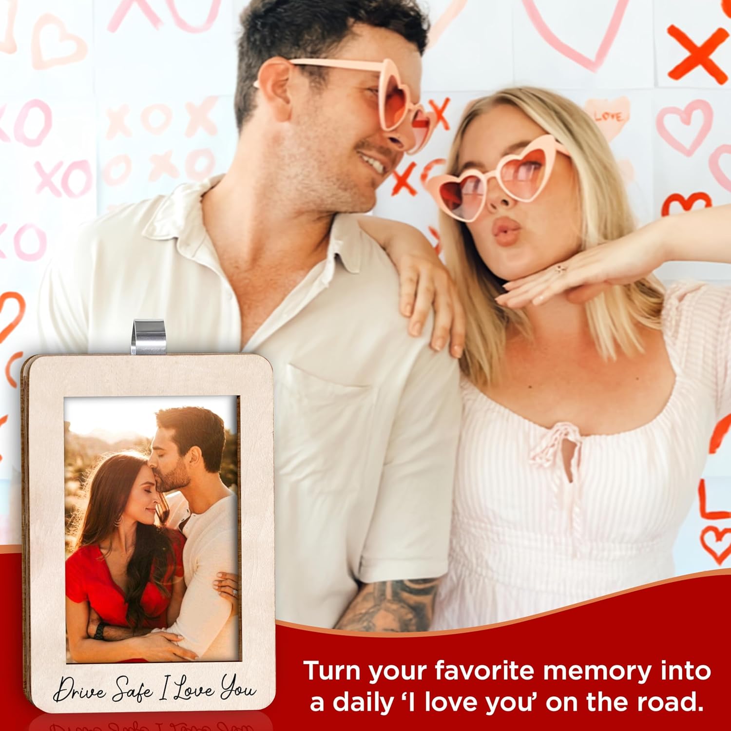 Drive Safe Papa Visor Clip Picture Frame For Car Fathers Day Daddy Token - Custom Car Visor Clip Photo Frame Fathers Day Papa Keepsake - Heartfelt Gift For Dad Wishing Dad Safe Travels With Love - Image 5